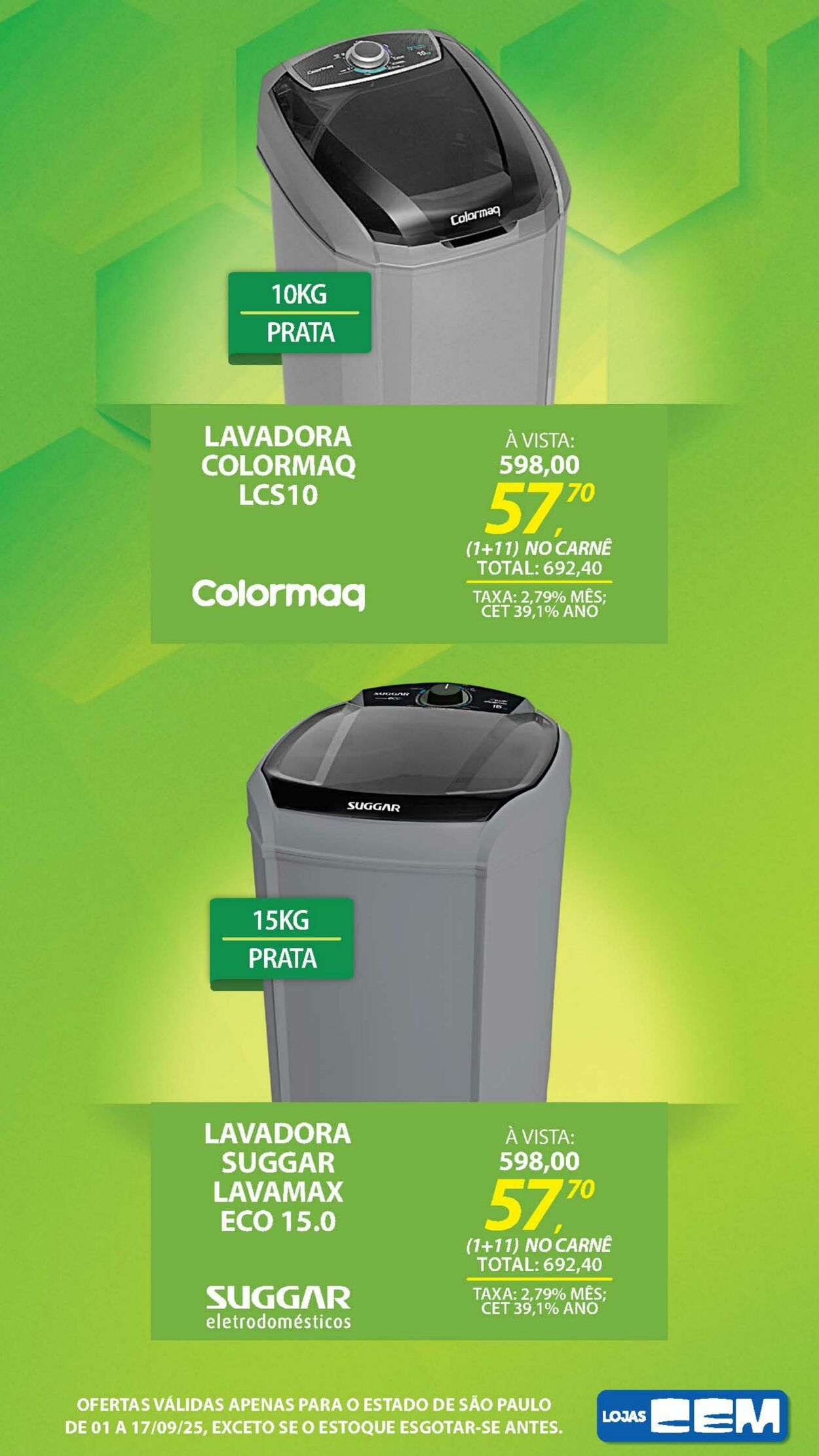 Folheto Lojas Cem 04.09.2025 - 25.09.2025