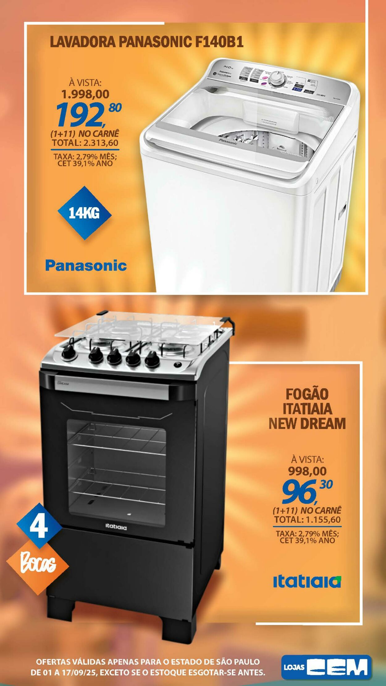 Folheto Lojas Cem 04.09.2025 - 25.09.2025