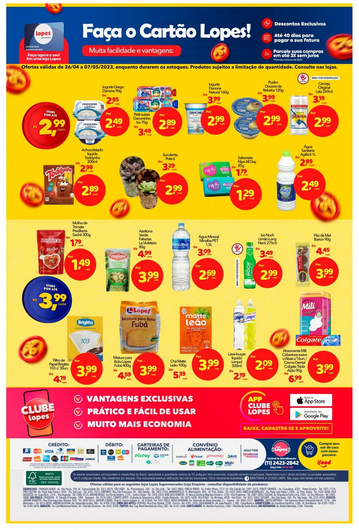 Folheto Lopes Supermercados 26.04.2023 - 07.05.2023