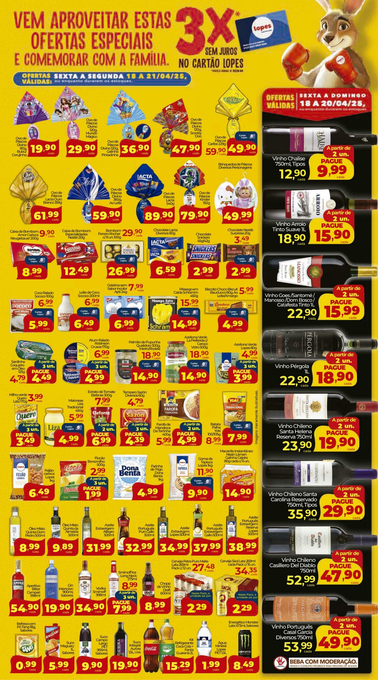 Folheto Lopes Supermercados 18.04.2025 - 21.04.2025