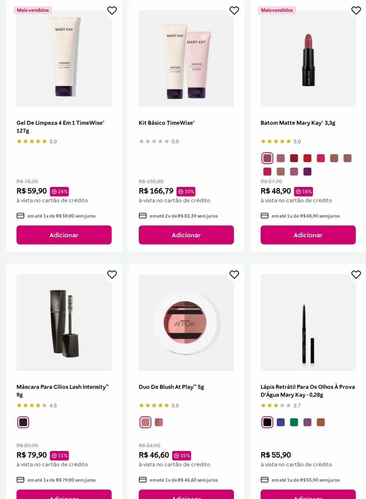 Mary Kay Folhetos promocionais