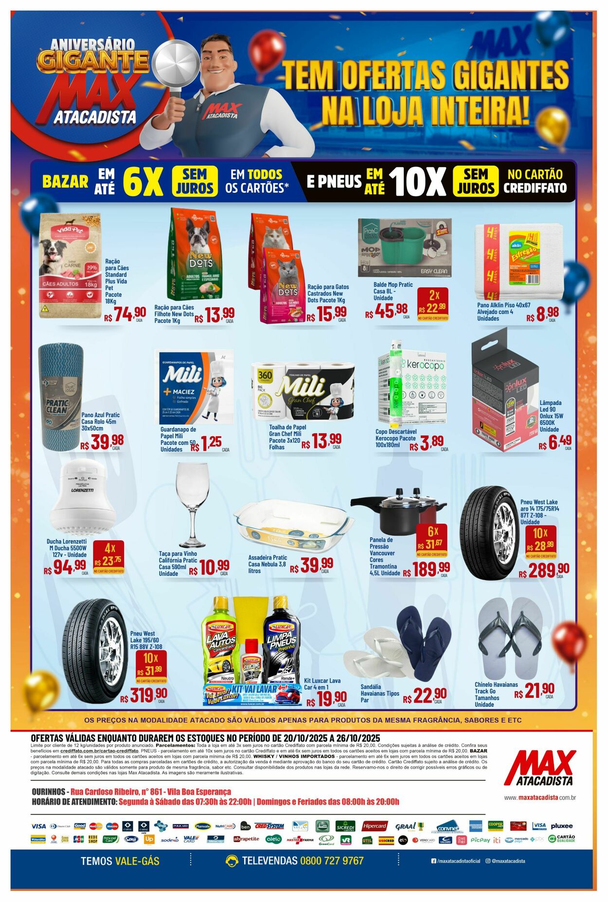 Folheto Max Atacadista 20.10.2025 - 25.10.2025