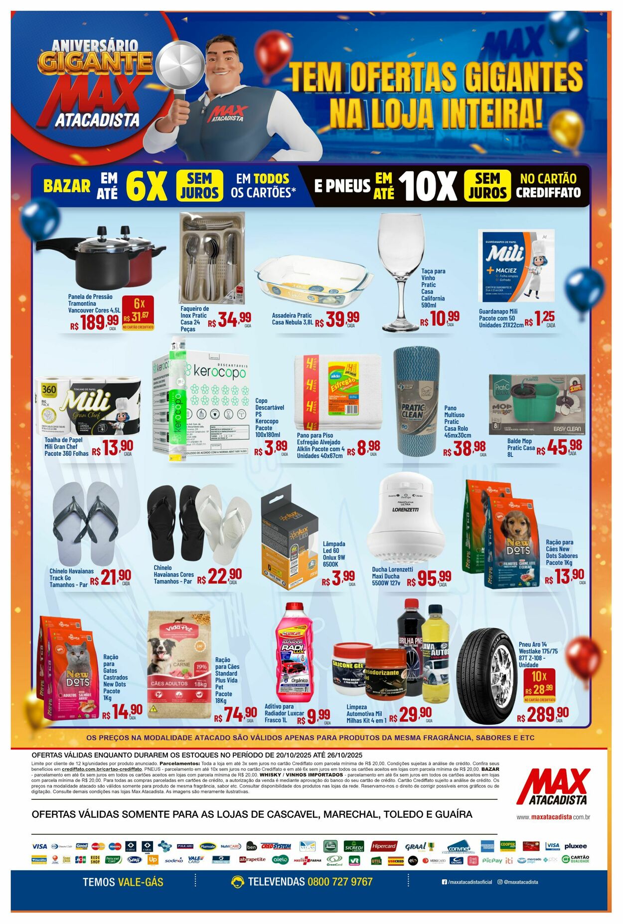Folheto Max Atacadista 20.10.2025 - 25.10.2025