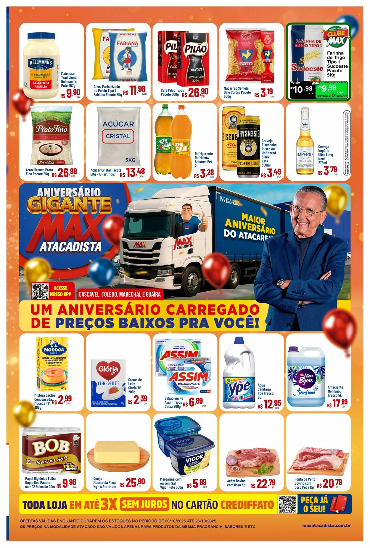 Folheto Max Atacadista 20.10.2025 - 25.10.2025