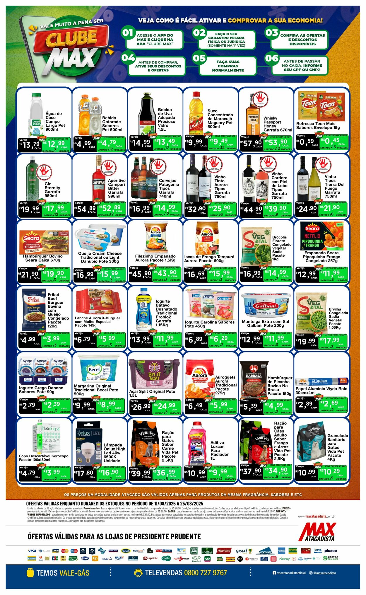 Folheto Max Atacadista 11.08.2025 - 16.08.2025