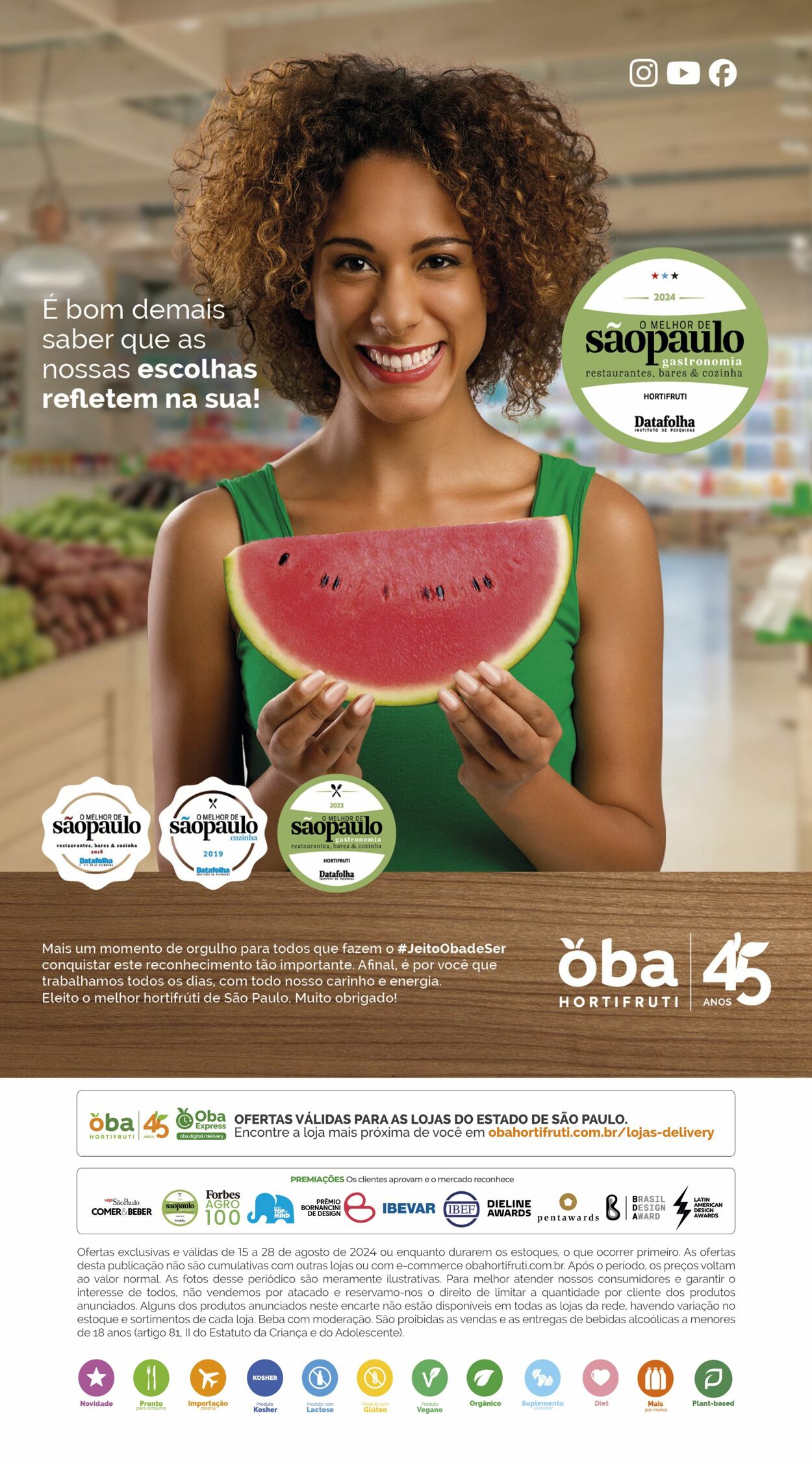 Folheto Oba Hortifruti 16.08.2024 - 19.08.2024