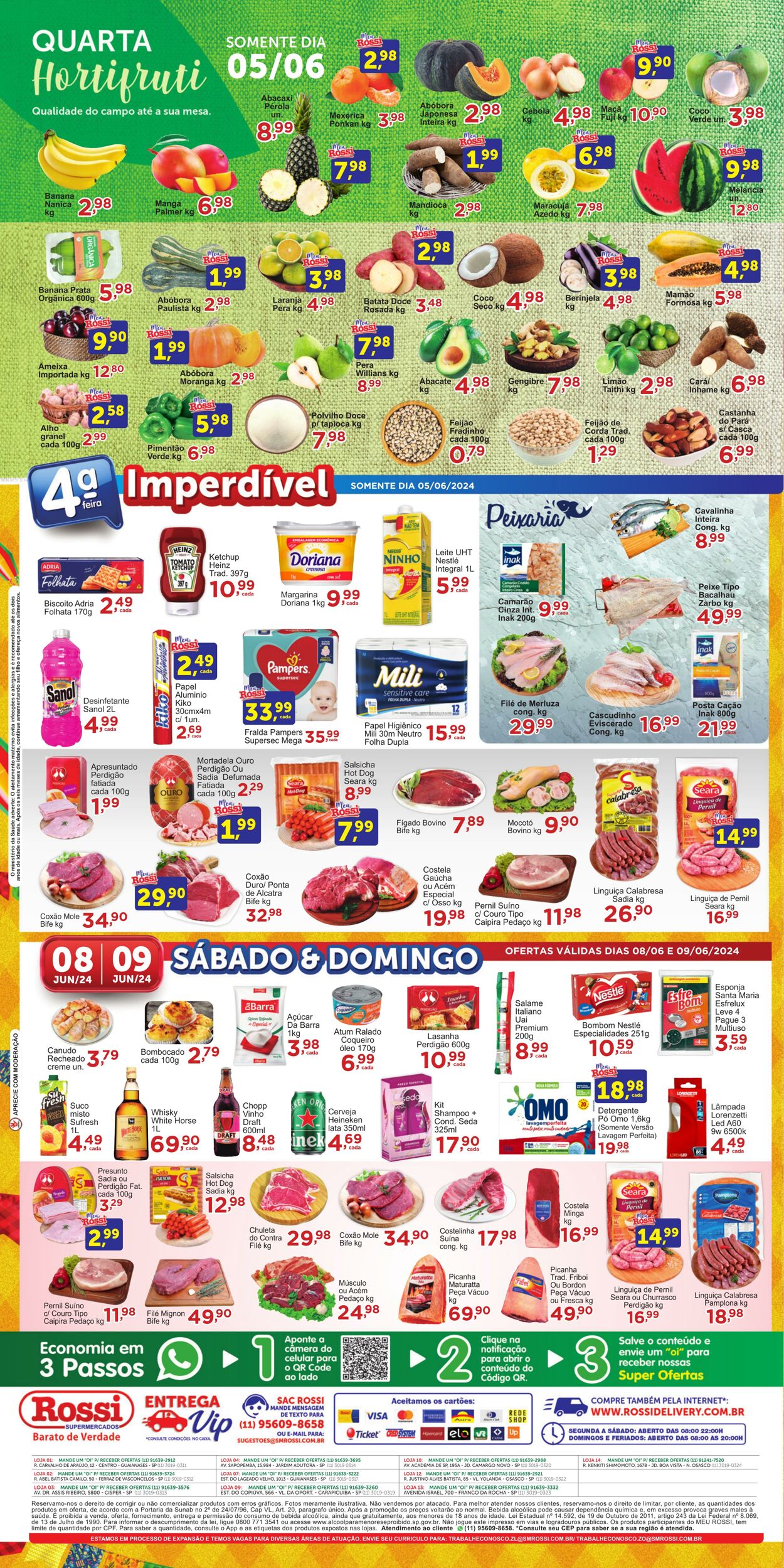 Folheto Rossi Supermercados 07.06.2024 - 11.06.2024