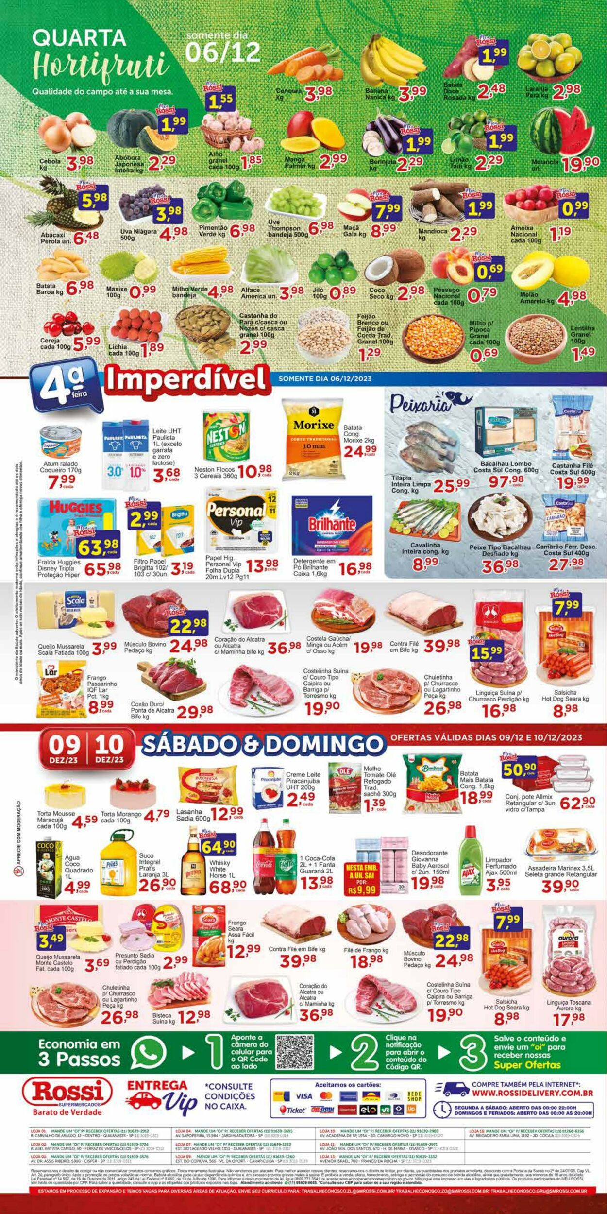 Folheto Rossi Supermercados 07.12.2023 - 12.12.2023