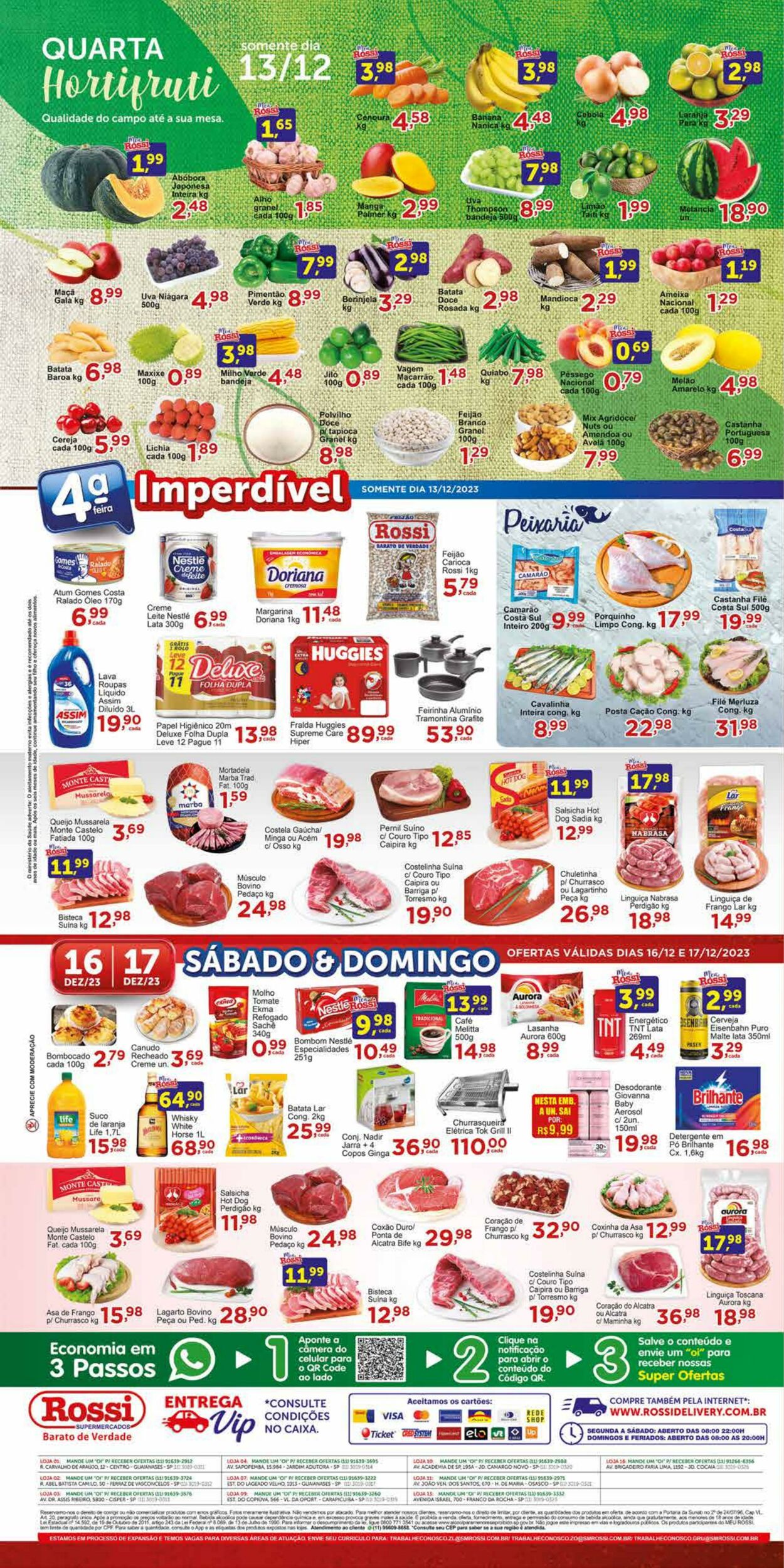 Folheto Rossi Supermercados 14.12.2023 - 19.12.2023