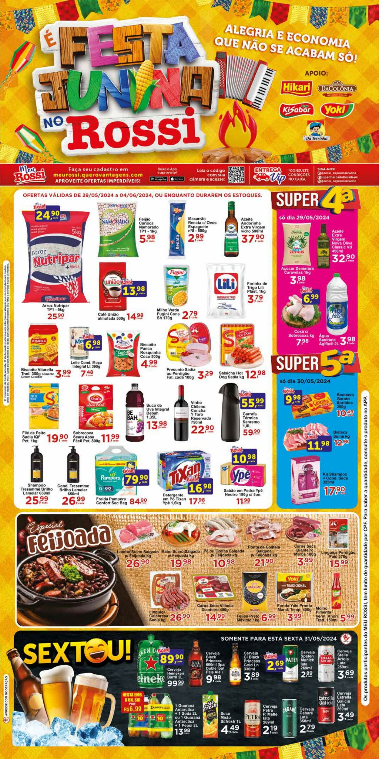 Folheto Rossi Supermercados 31.05.2024 - 04.06.2024