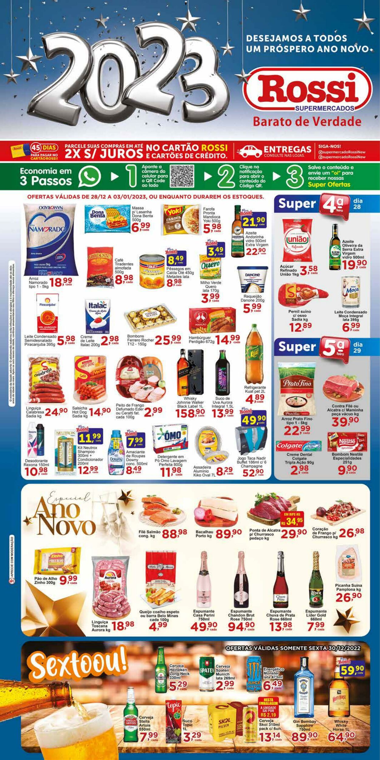 Folheto Rossi Supermercados 28.12.2022 - 03.01.2023
