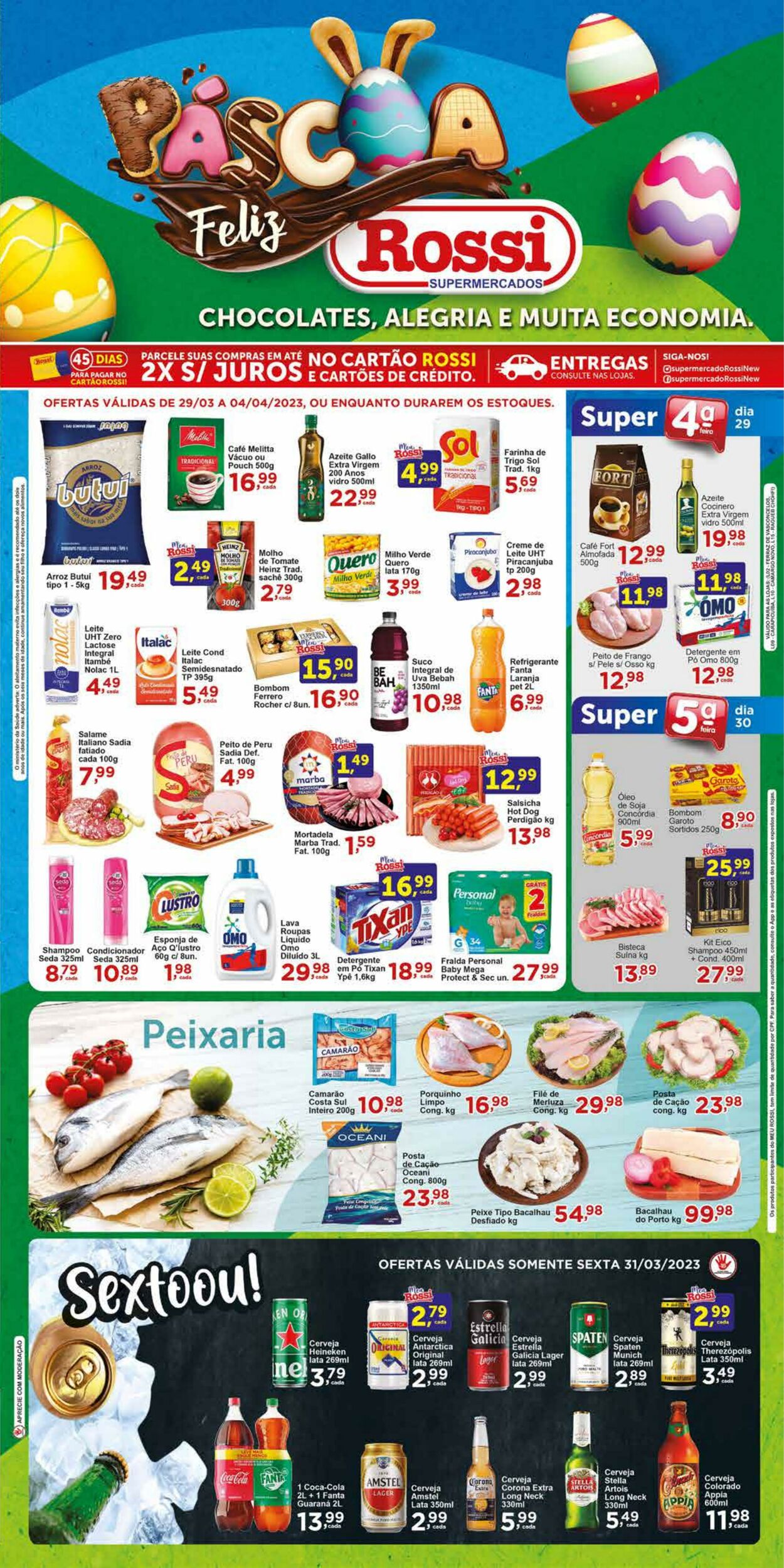 Rossi Supermercados Folhetos promocionais