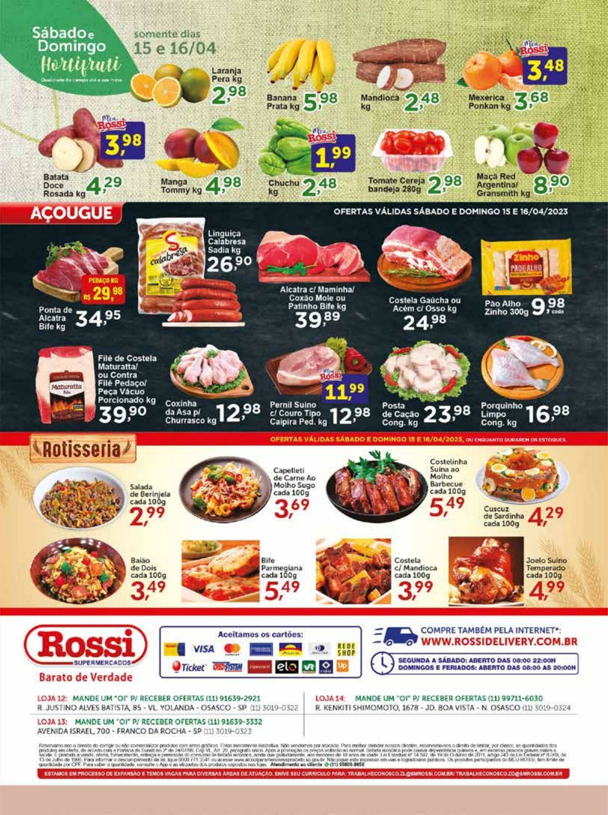Folheto Rossi Supermercados 12.04.2023 - 18.04.2023