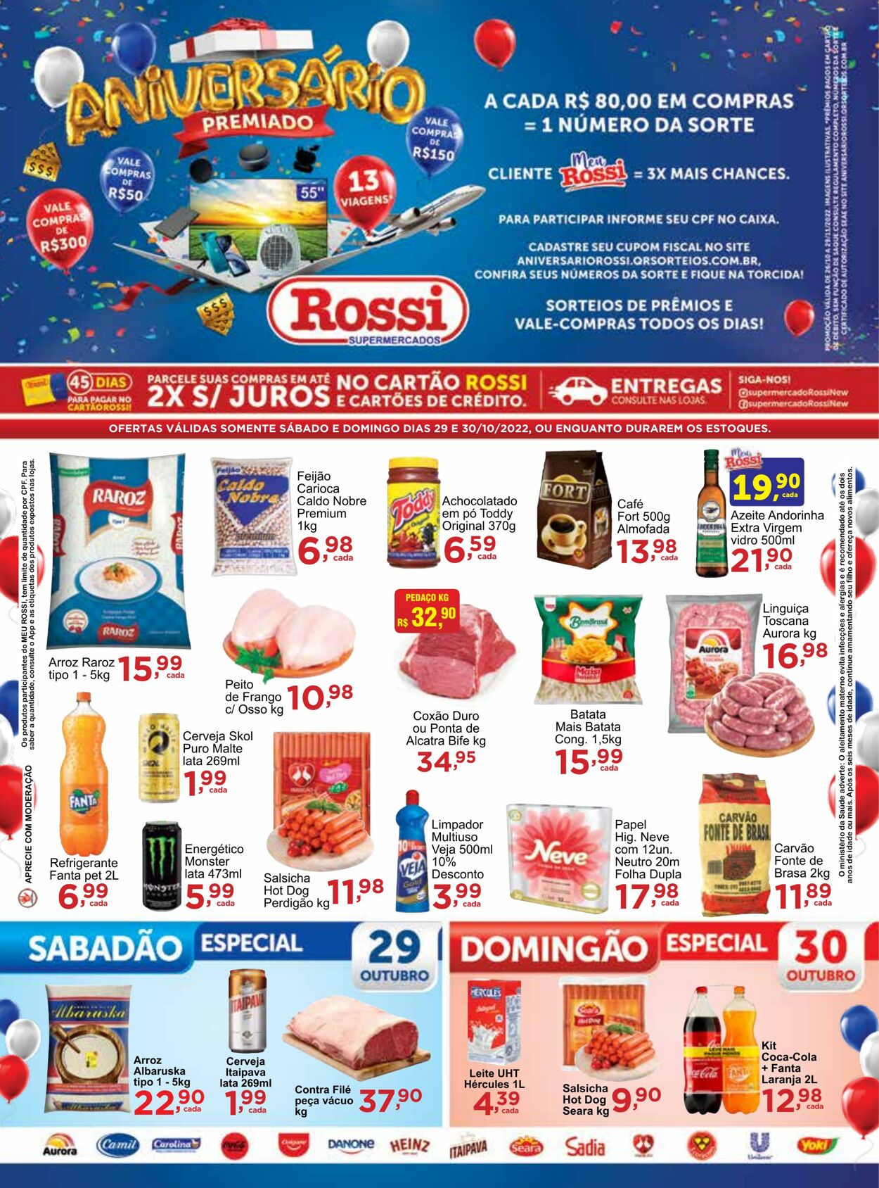 Folheto Rossi Supermercados 29.10.2022-30.10.2022