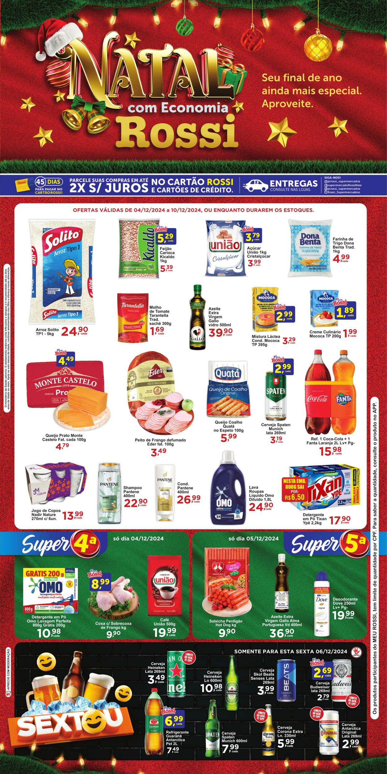 Folheto Rossi Supermercados 04.12.2024 - 10.12.2024