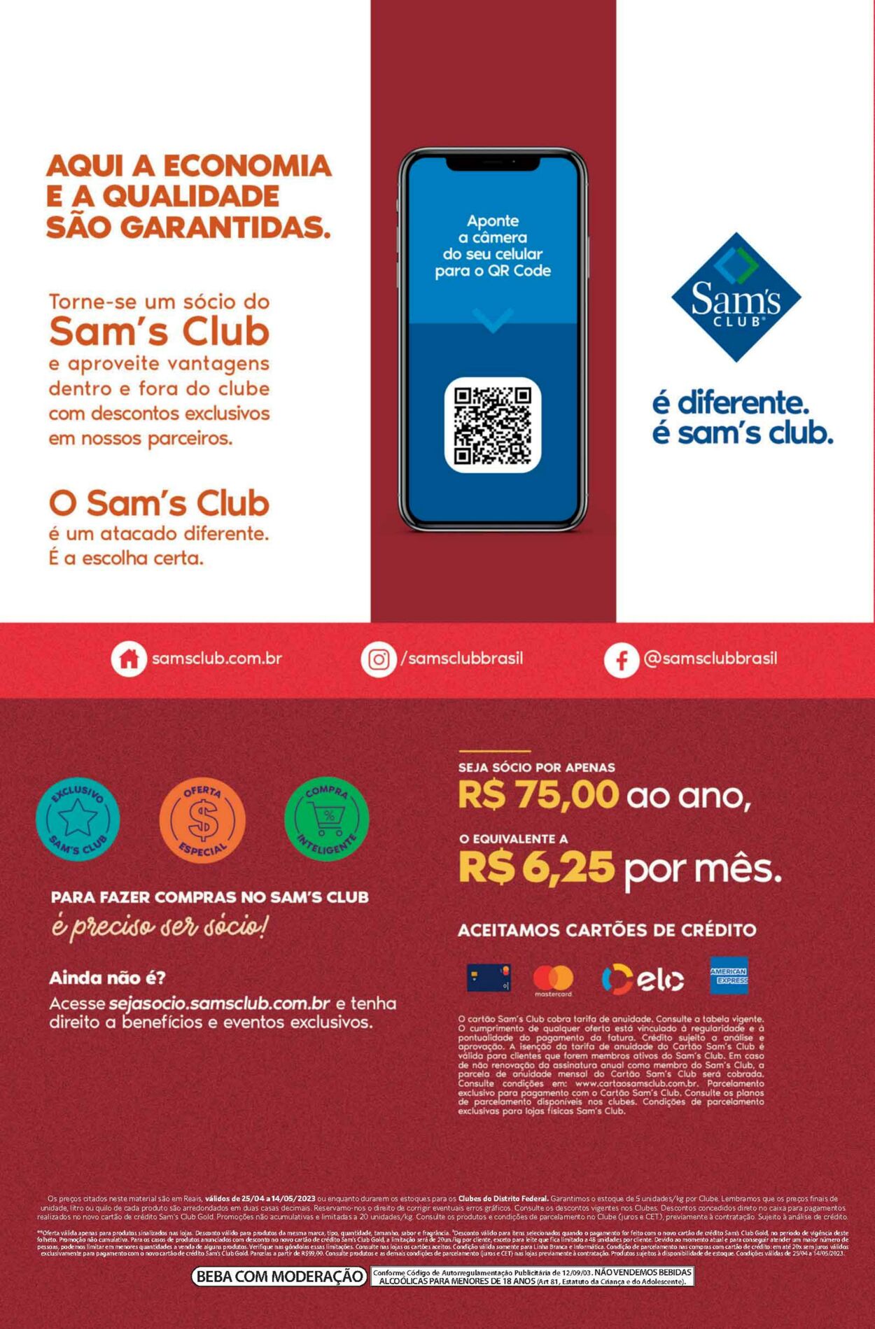 Folheto Sam's Club 25.04.2023 - 14.05.2023