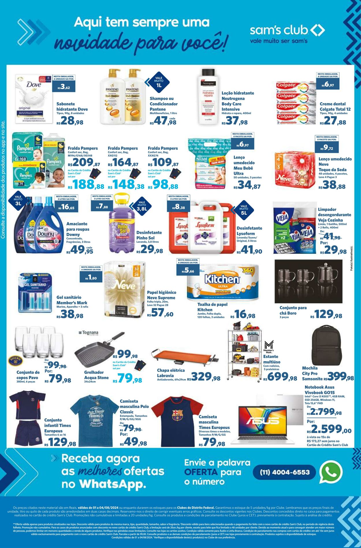 Folheto Sam's Club 01.08.2024 - 04.08.2024