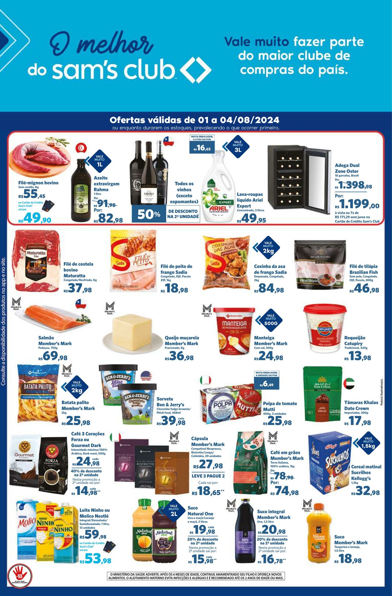 Folheto Sam's Club 01.08.2024 - 04.08.2024