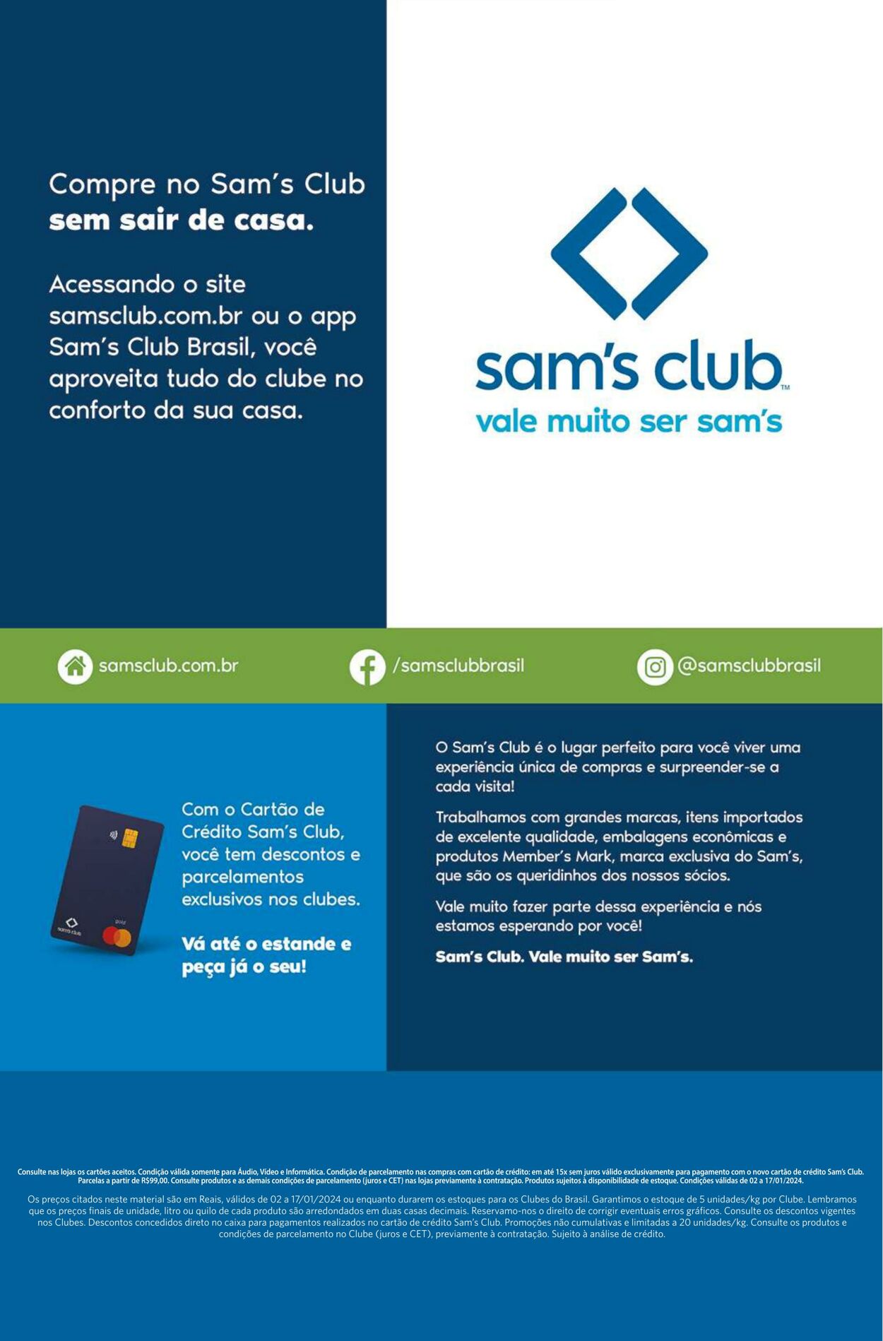 Folheto Sam's Club 02.01.2024 - 17.01.2024