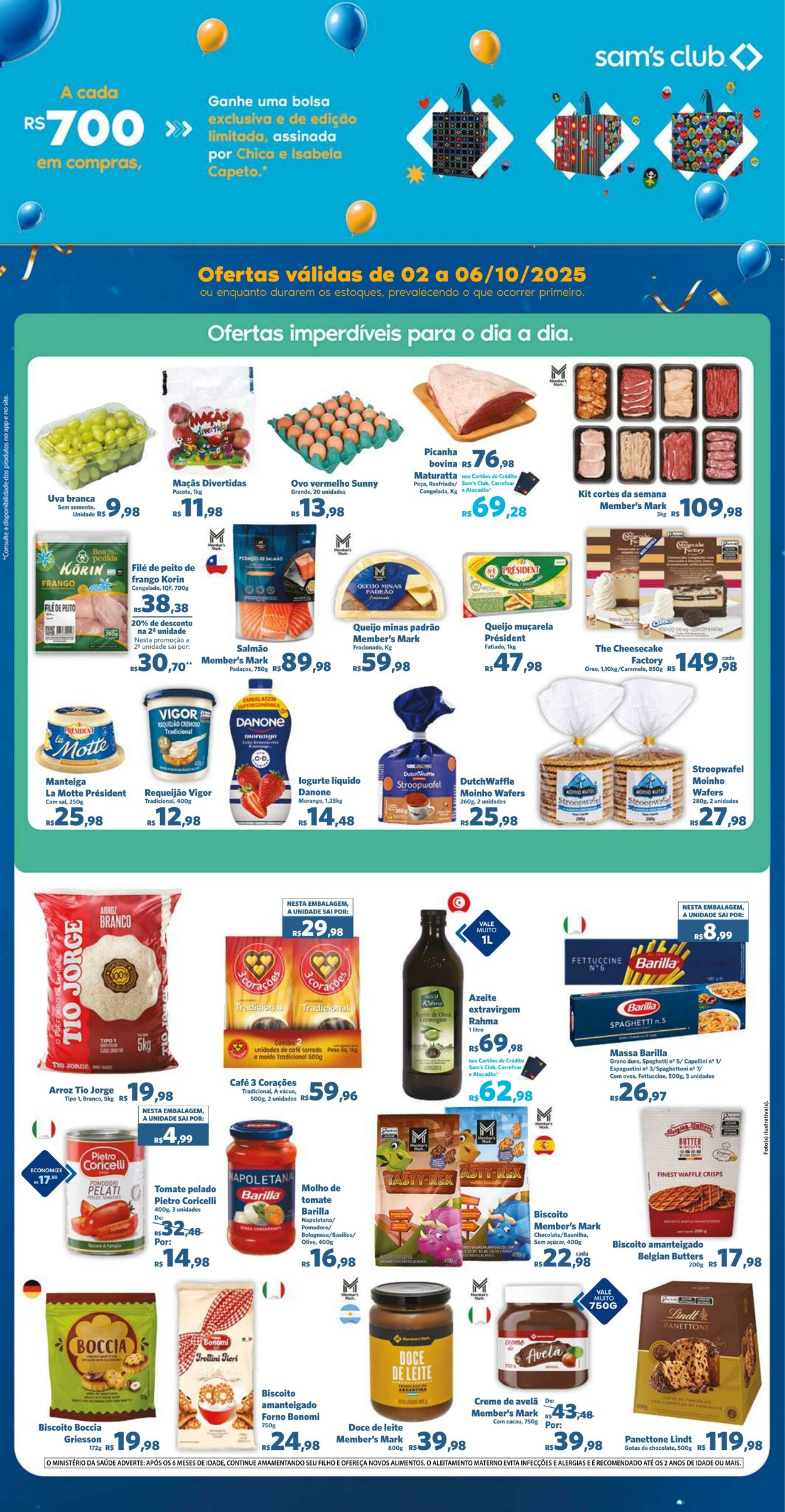 Folheto Sam's Club 02.10.2025 - 06.10.2025
