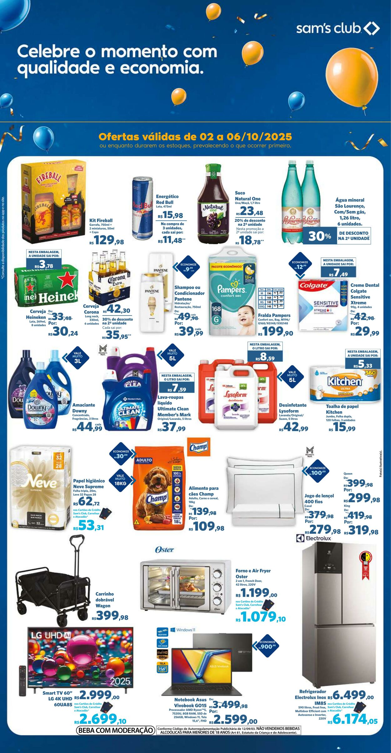 Folheto Sam's Club 02.10.2025 - 06.10.2025
