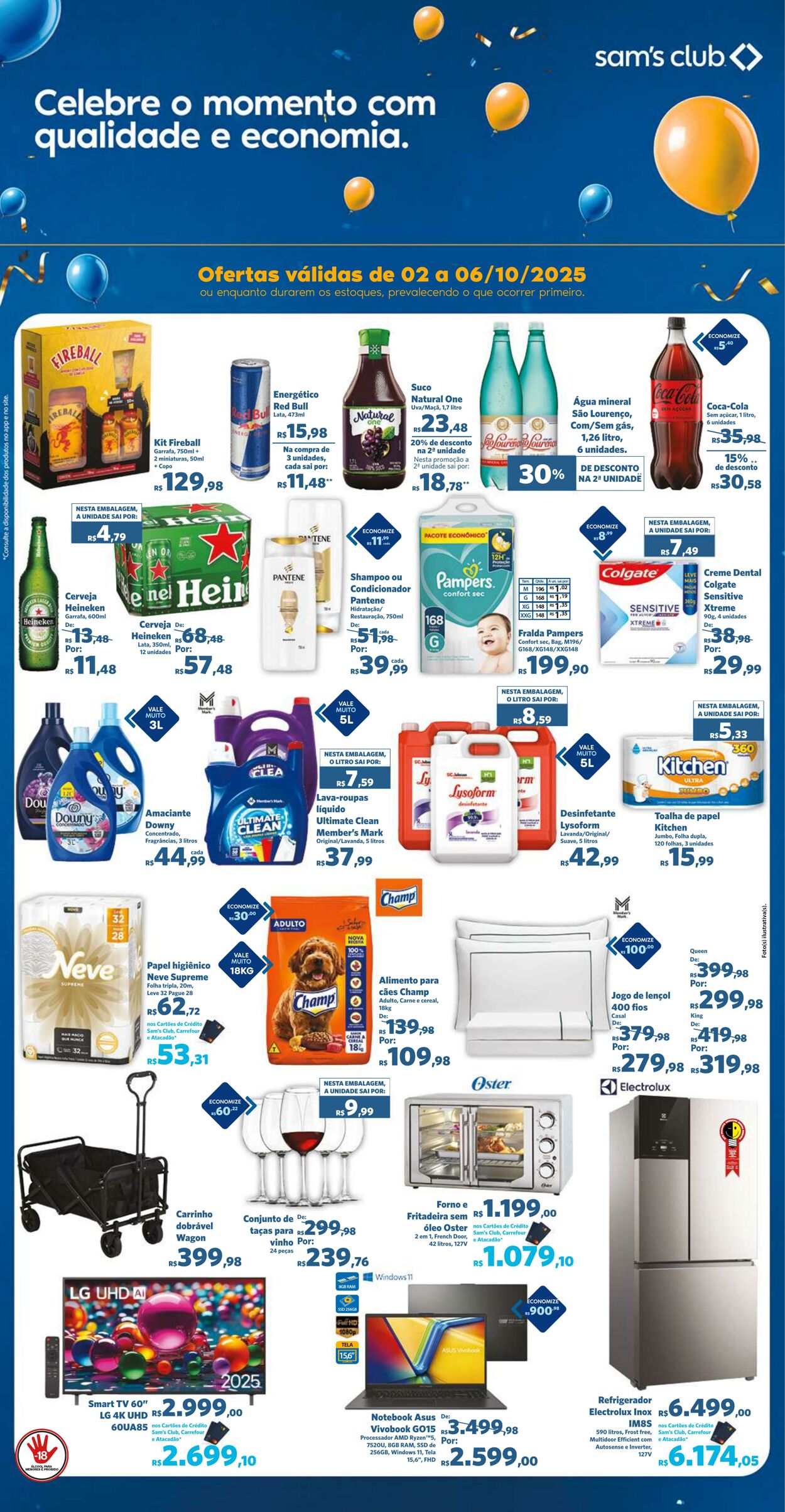 Folheto Sam's Club 02.10.2025 - 06.10.2025