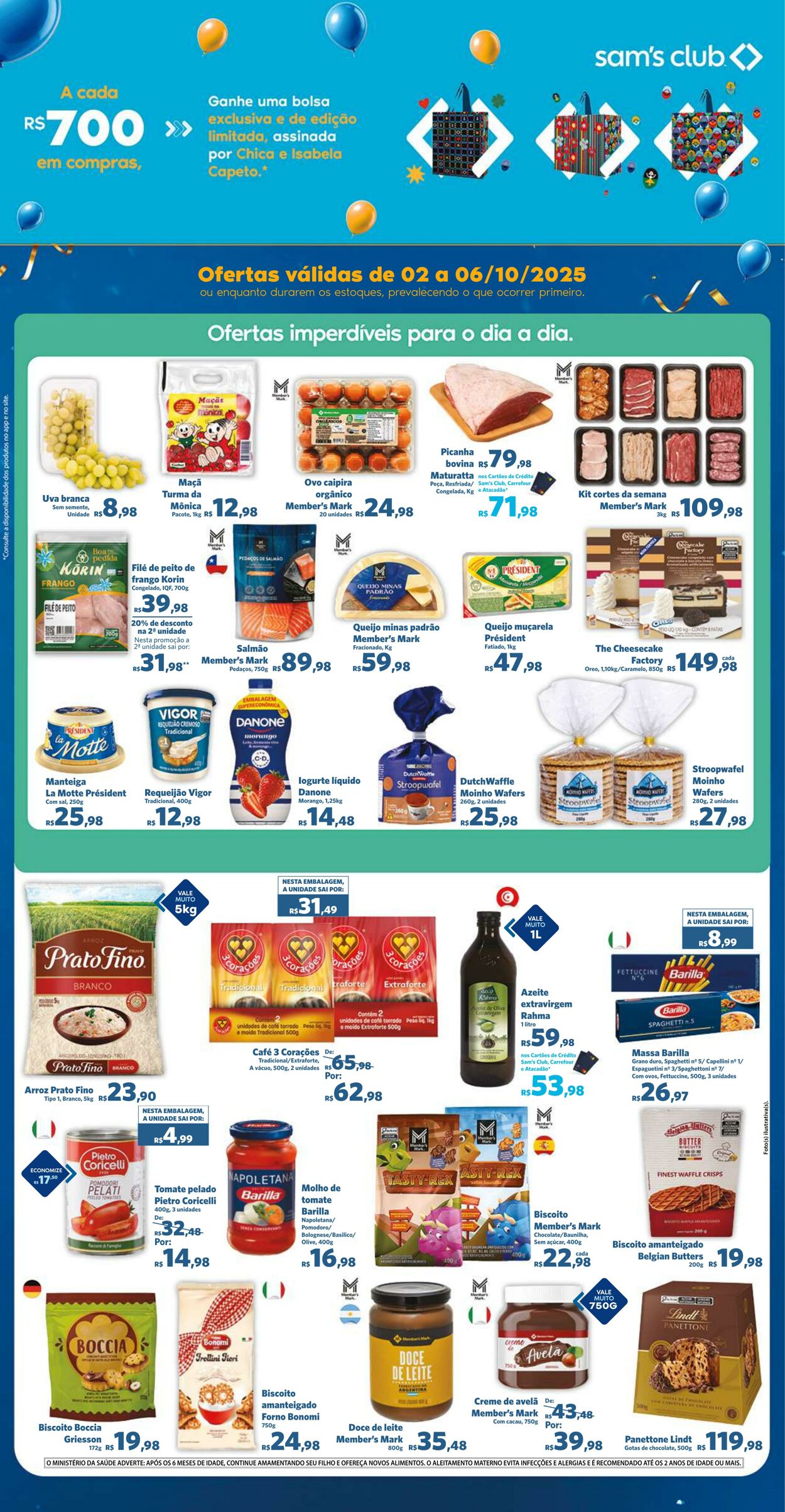 Folheto Sam's Club 02.10.2025 - 06.10.2025
