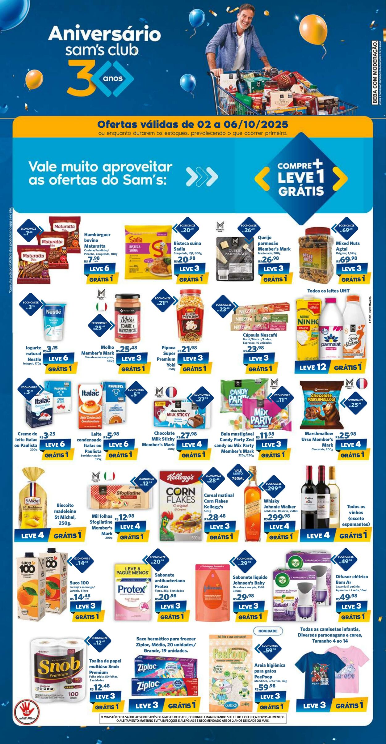 Folheto Sam's Club 02.10.2025 - 06.10.2025