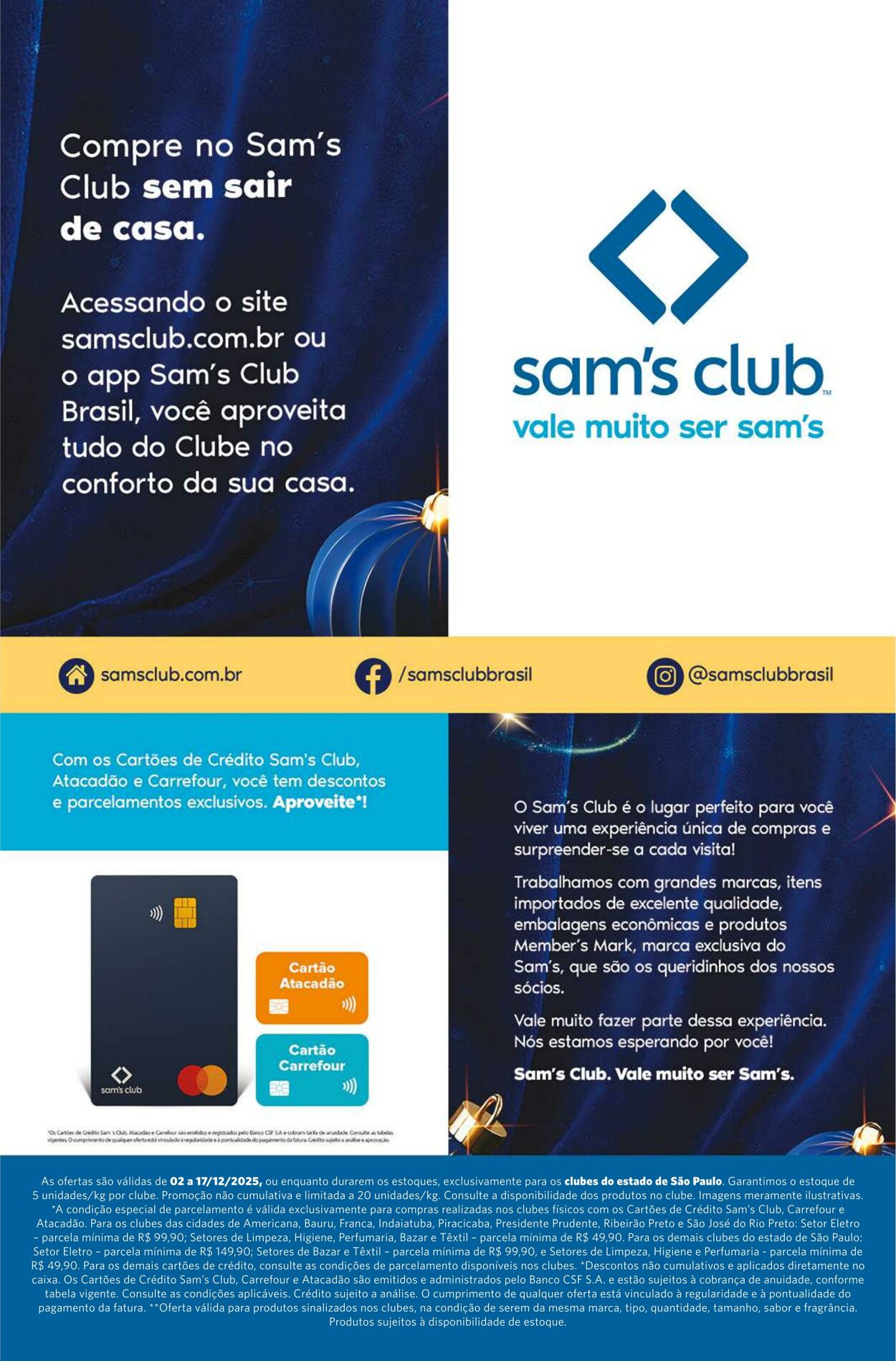 Folheto Sam's Club 02.12.2025 - 17.12.2025