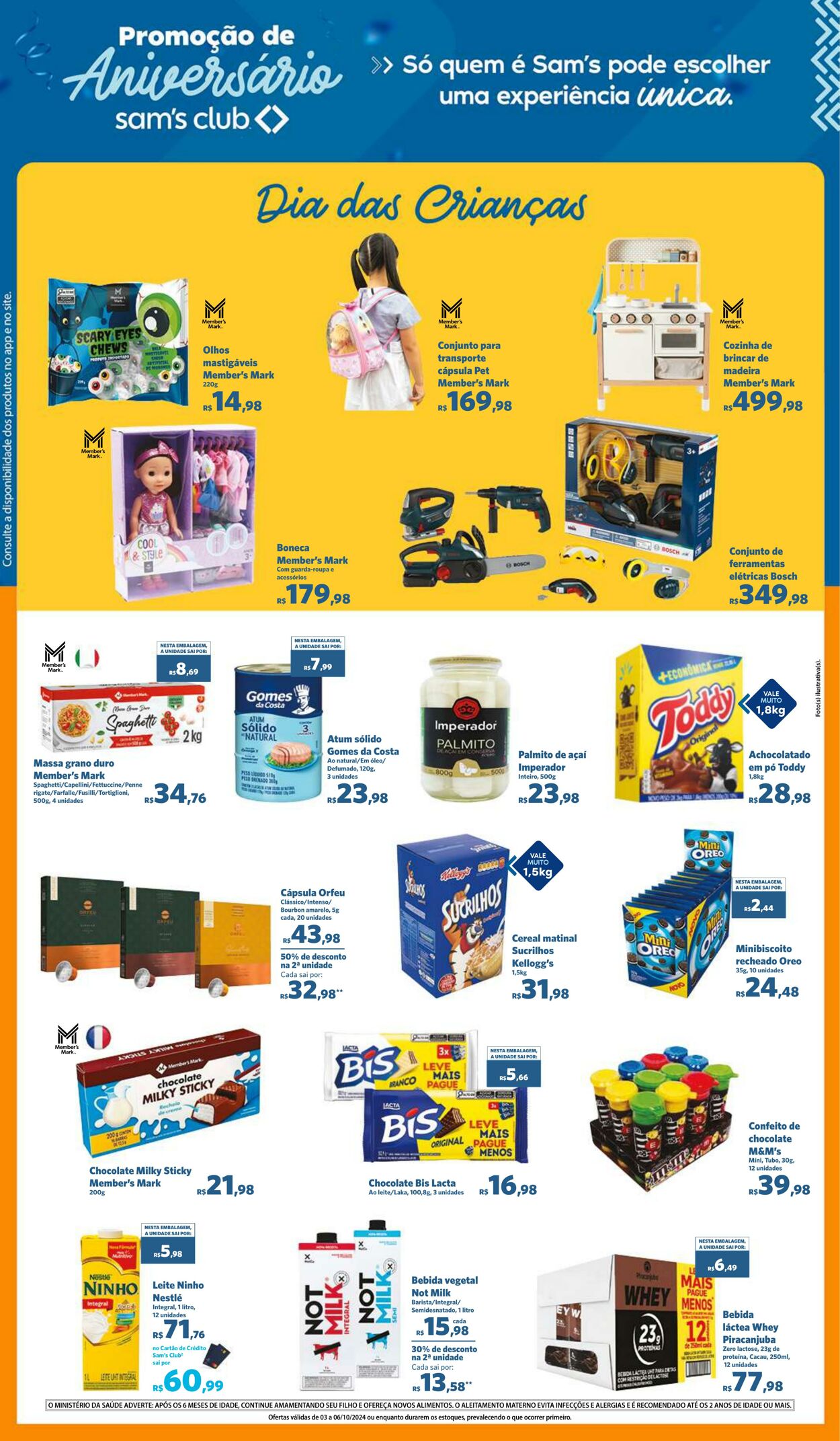 Folheto Sam's Club 03.10.2024 - 06.10.2024