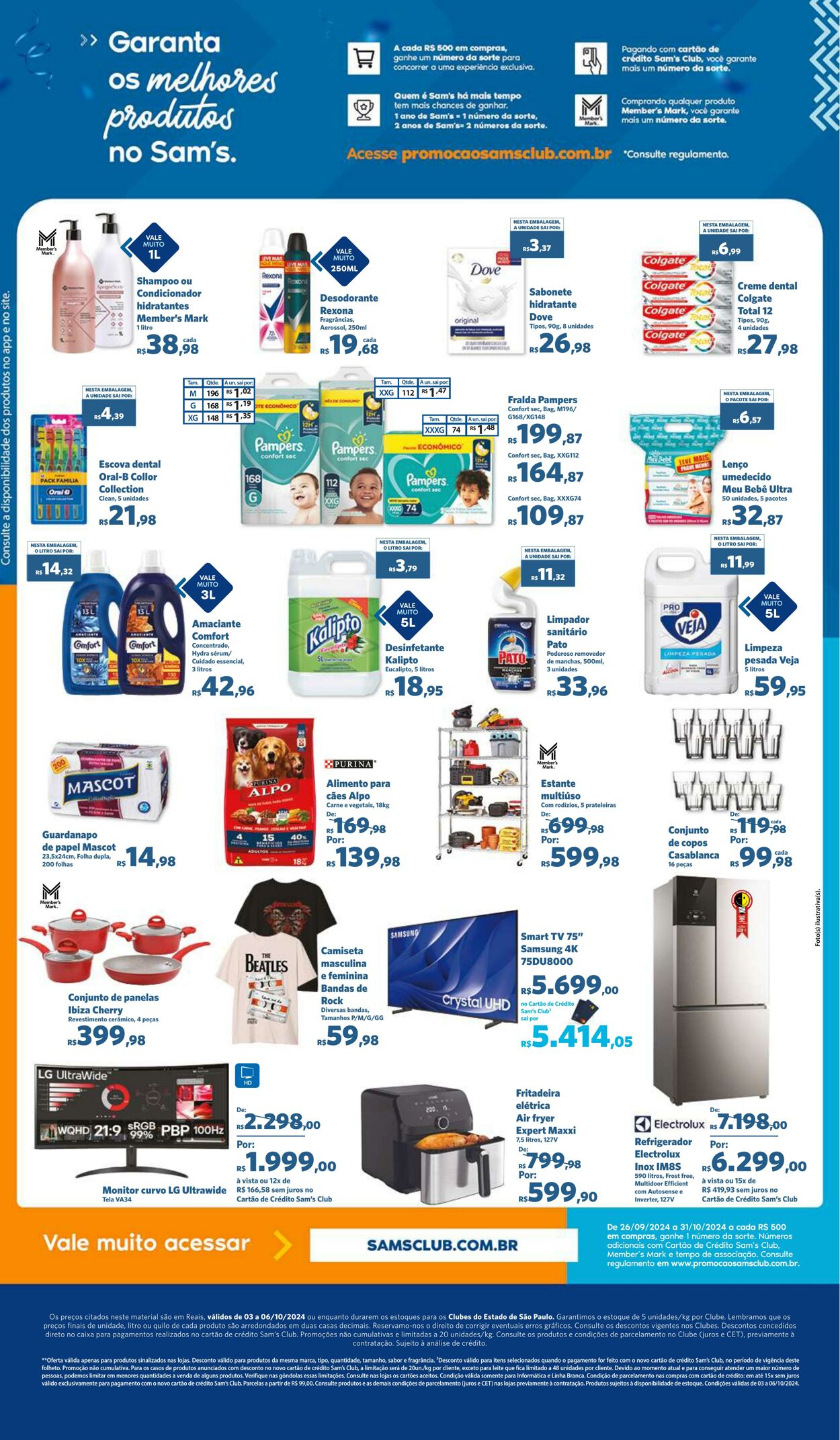 Folheto Sam's Club 03.10.2024 - 06.10.2024