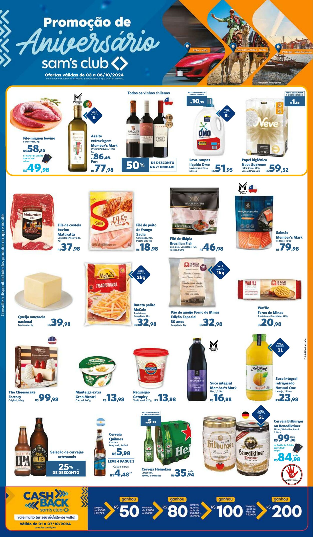 Folheto Sam's Club - Ofertas válidas de 03/10/2024 até 06/10/2024 3 out, 2024 - 6 out, 2024