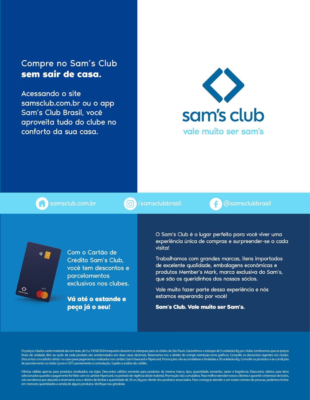 Folheto Sam's Club 05.08.2024 - 19.08.2024