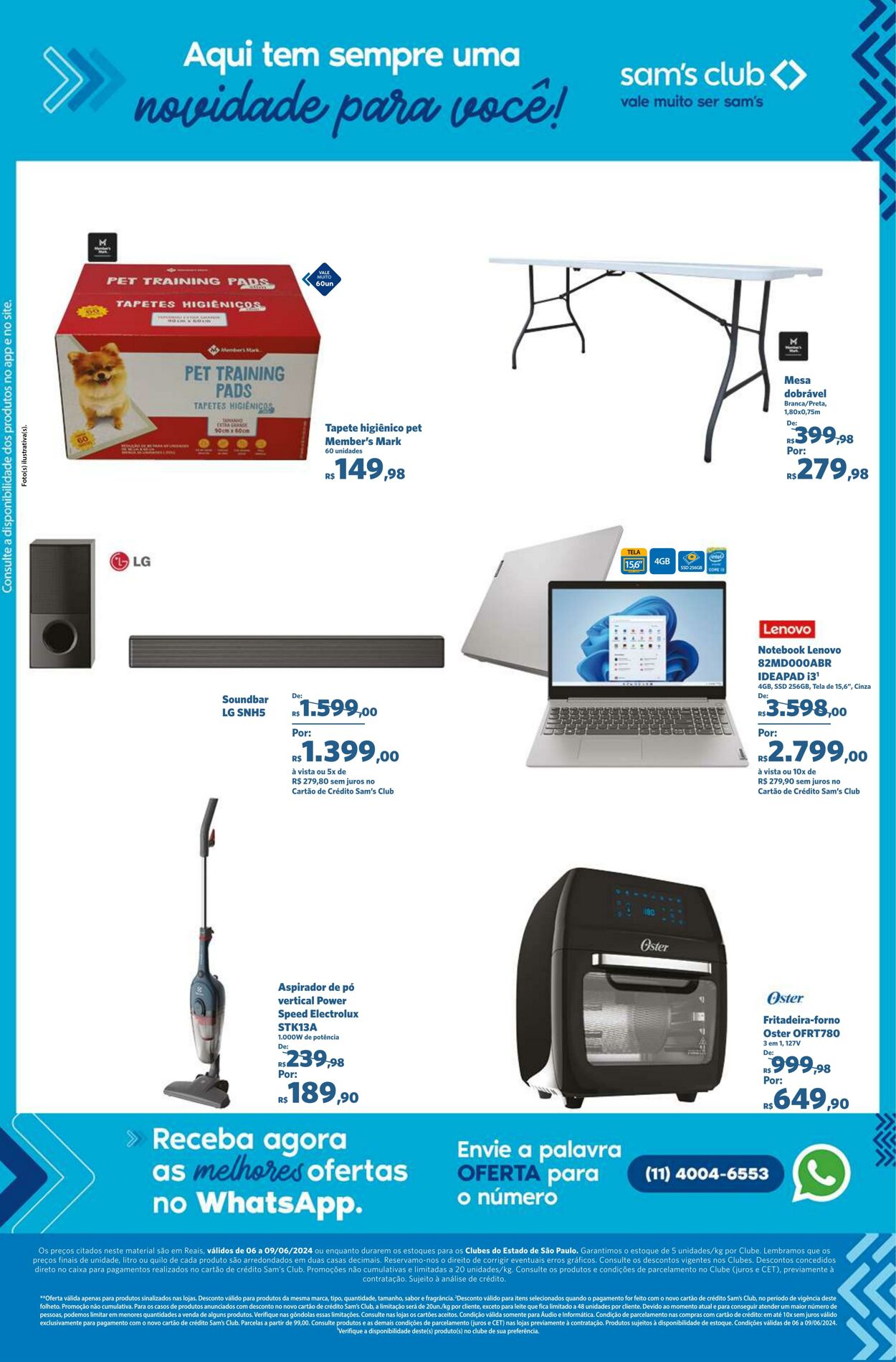 Folheto Sam's Club 06.06.2024 - 09.06.2024