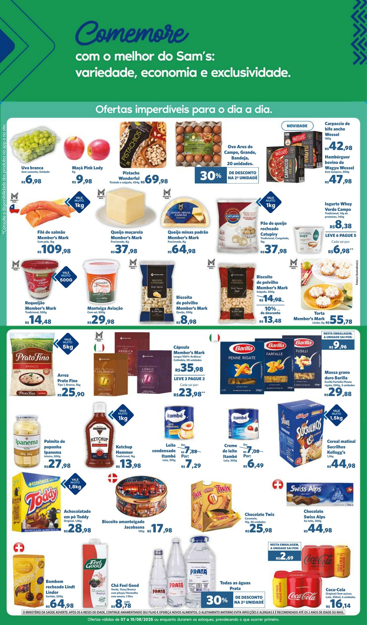 Folheto Sam's Club 07.08.2025 - 10.08.2025