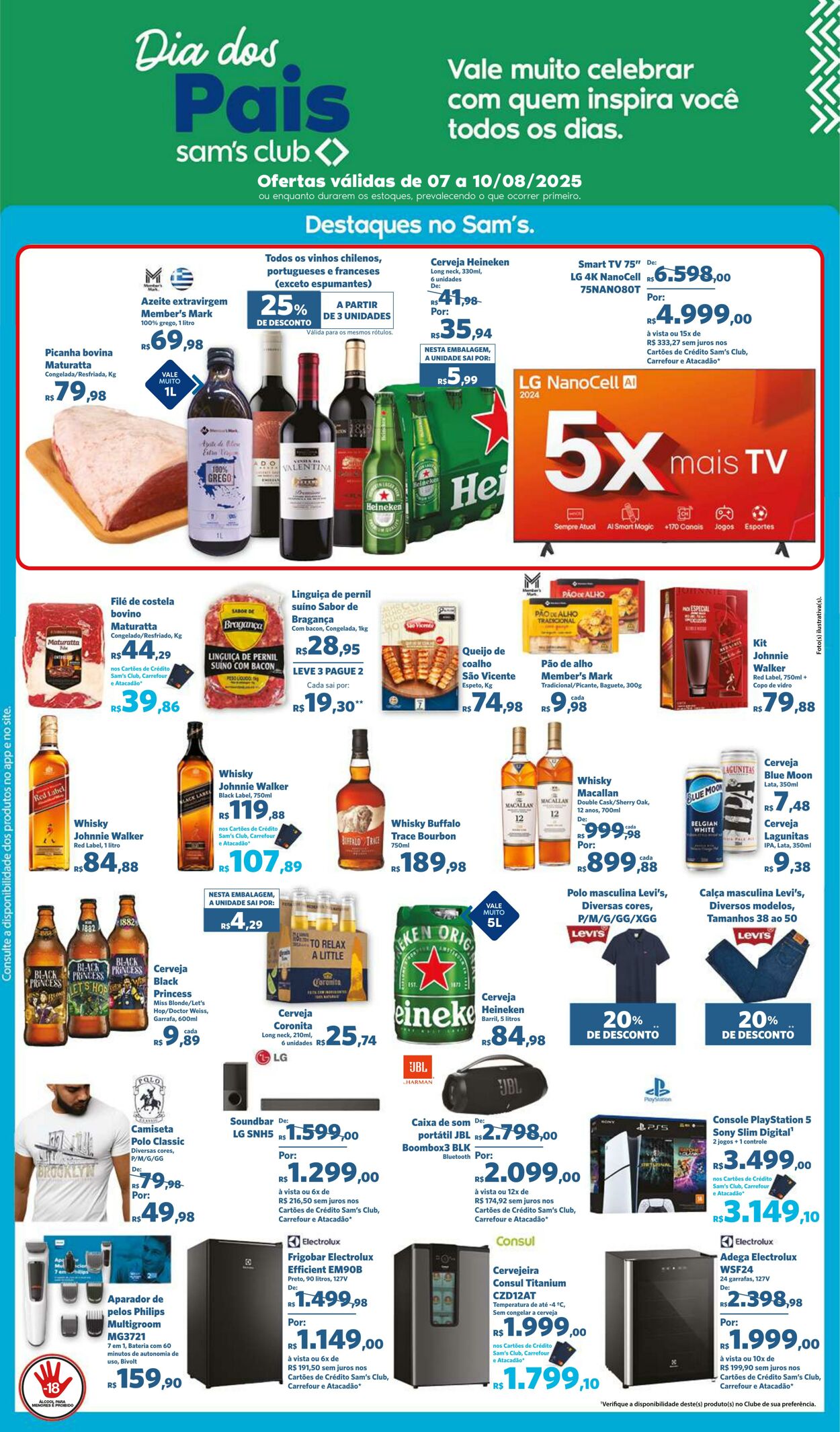 Folheto Sam's Club 07.08.2025 - 10.08.2025