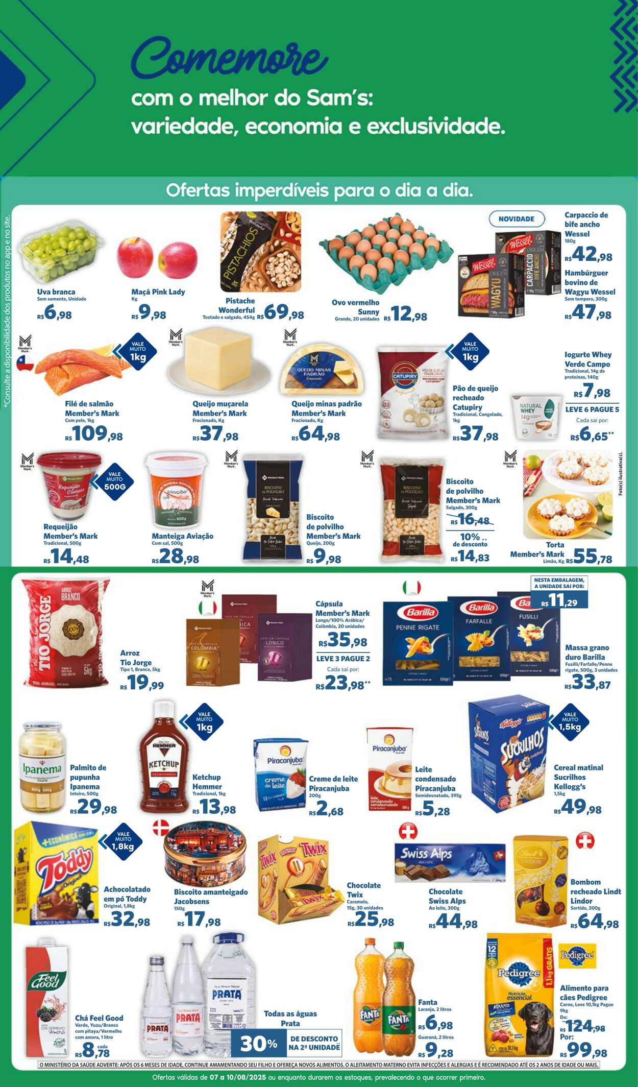 Folheto Sam's Club 07.08.2025 - 10.08.2025