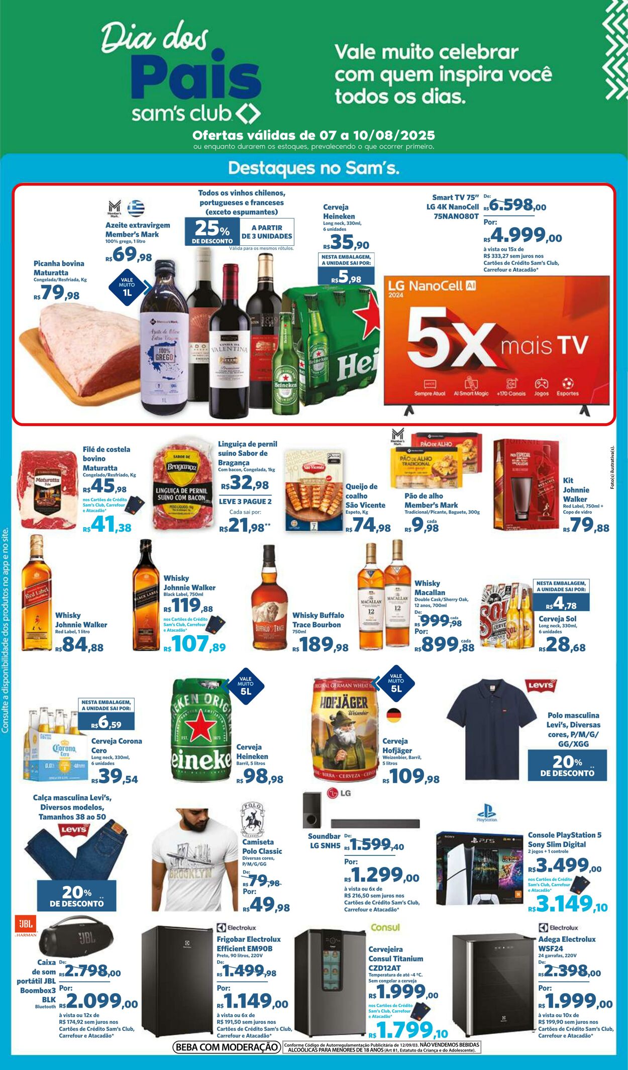 Folheto Sam's Club 07.08.2025 - 10.08.2025