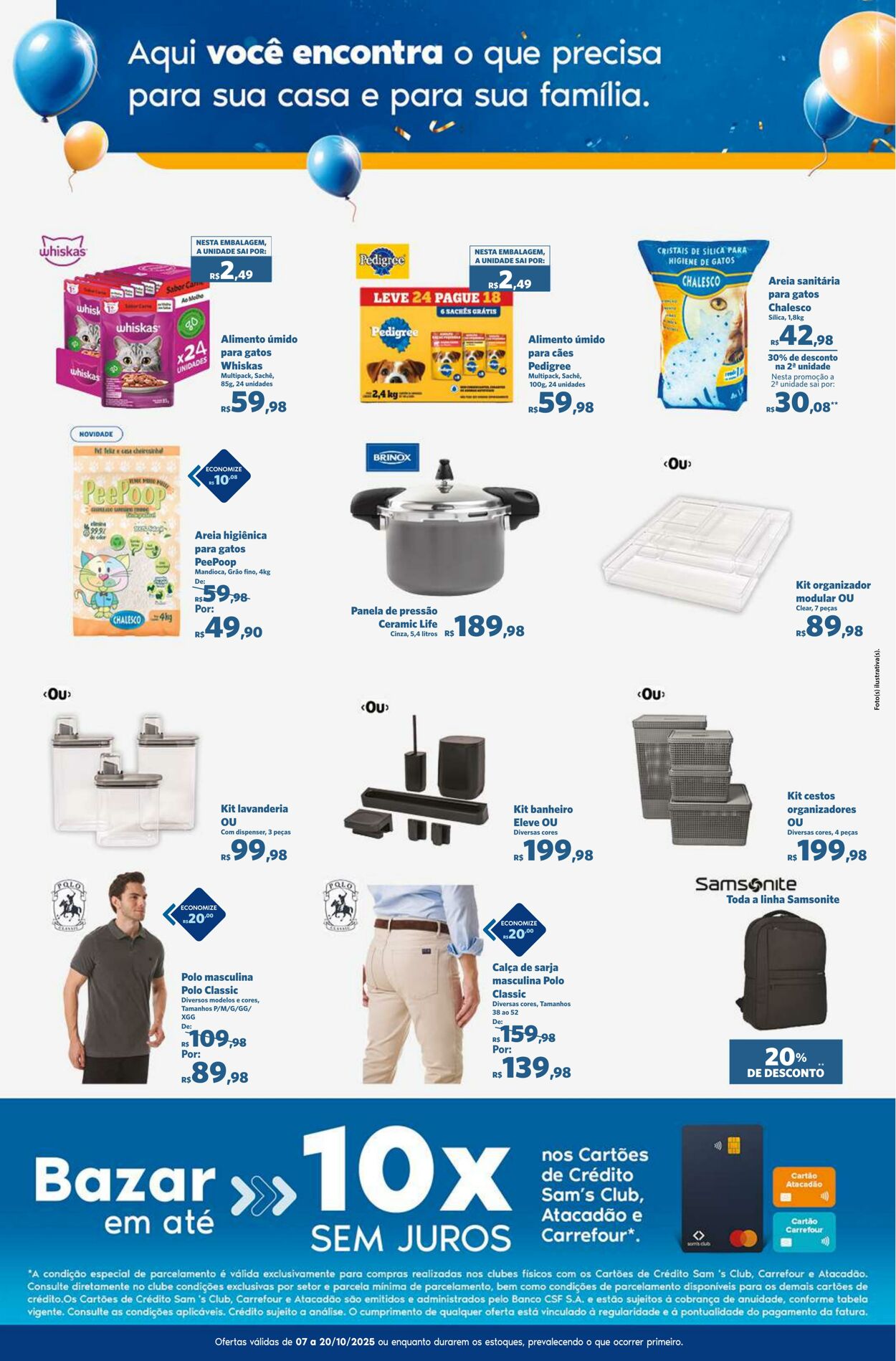 Folheto Sam's Club 07.10.2025 - 20.10.2025