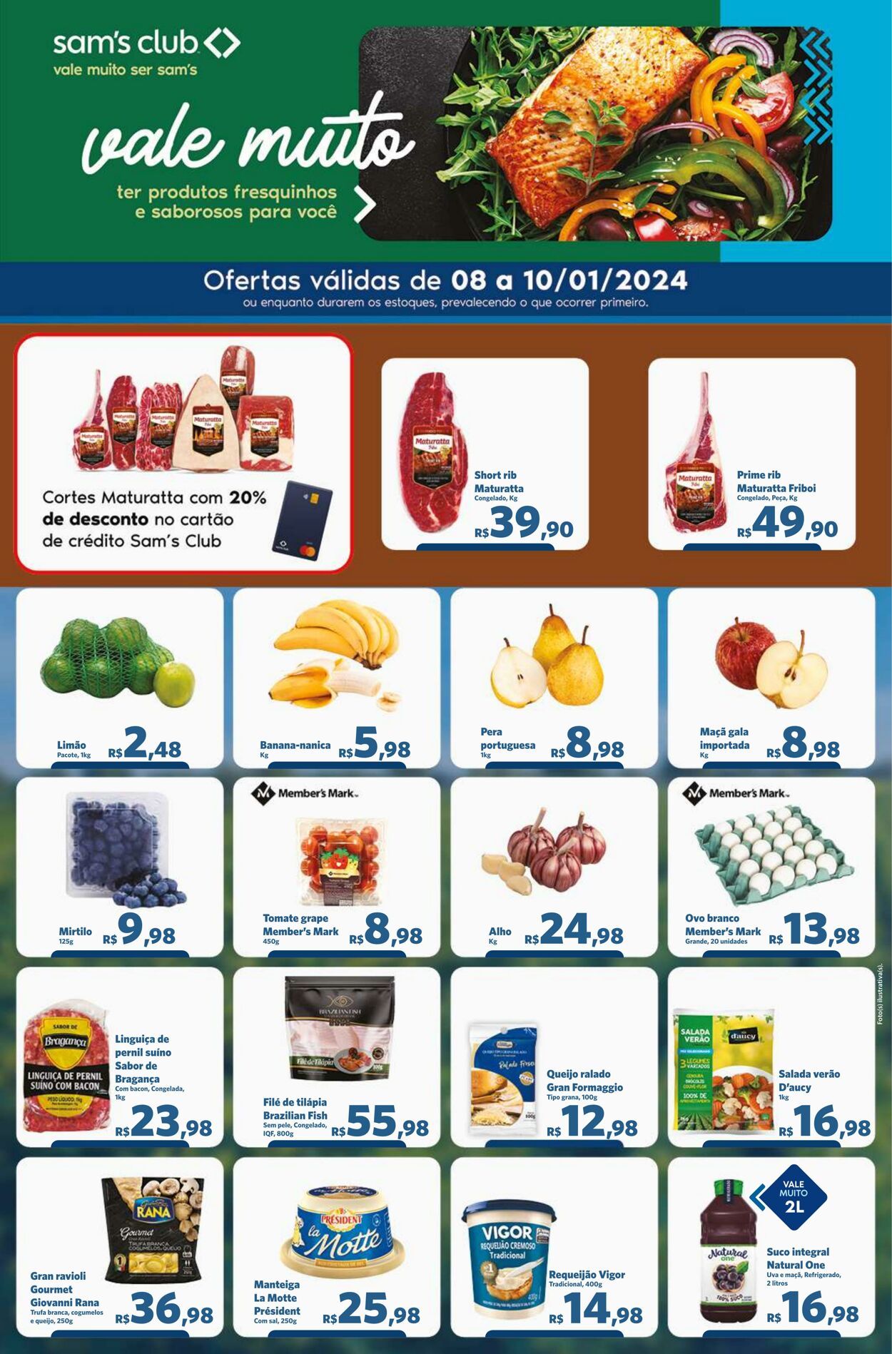 Folheto Sam's Club 08.01.2024 - 10.01.2024