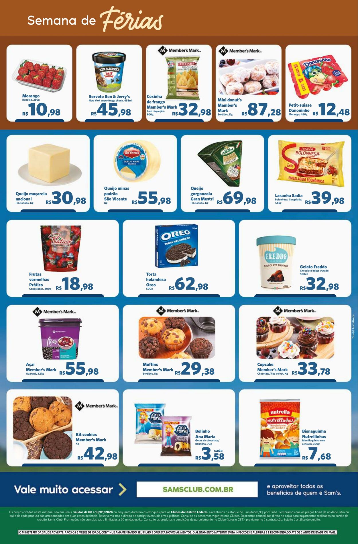 Folheto Sam's Club 08.01.2024 - 10.01.2024