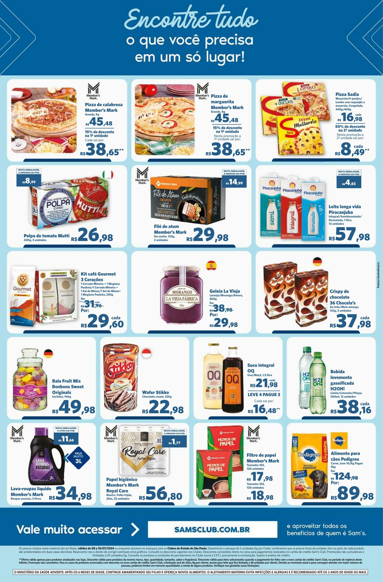 Folheto Sam's Club 08.07.2024 - 10.07.2024