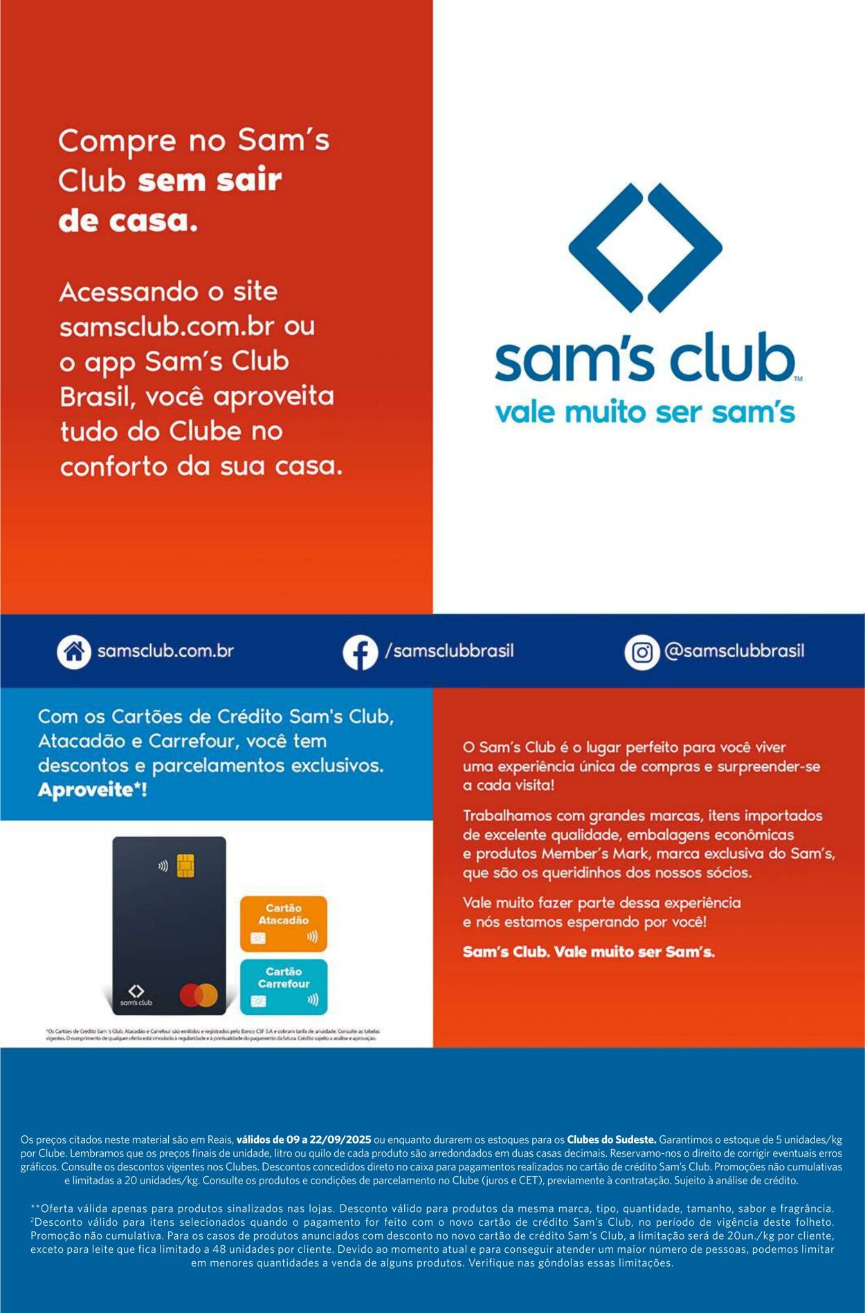 Folheto Sam's Club 09.09.2025 - 22.09.2025