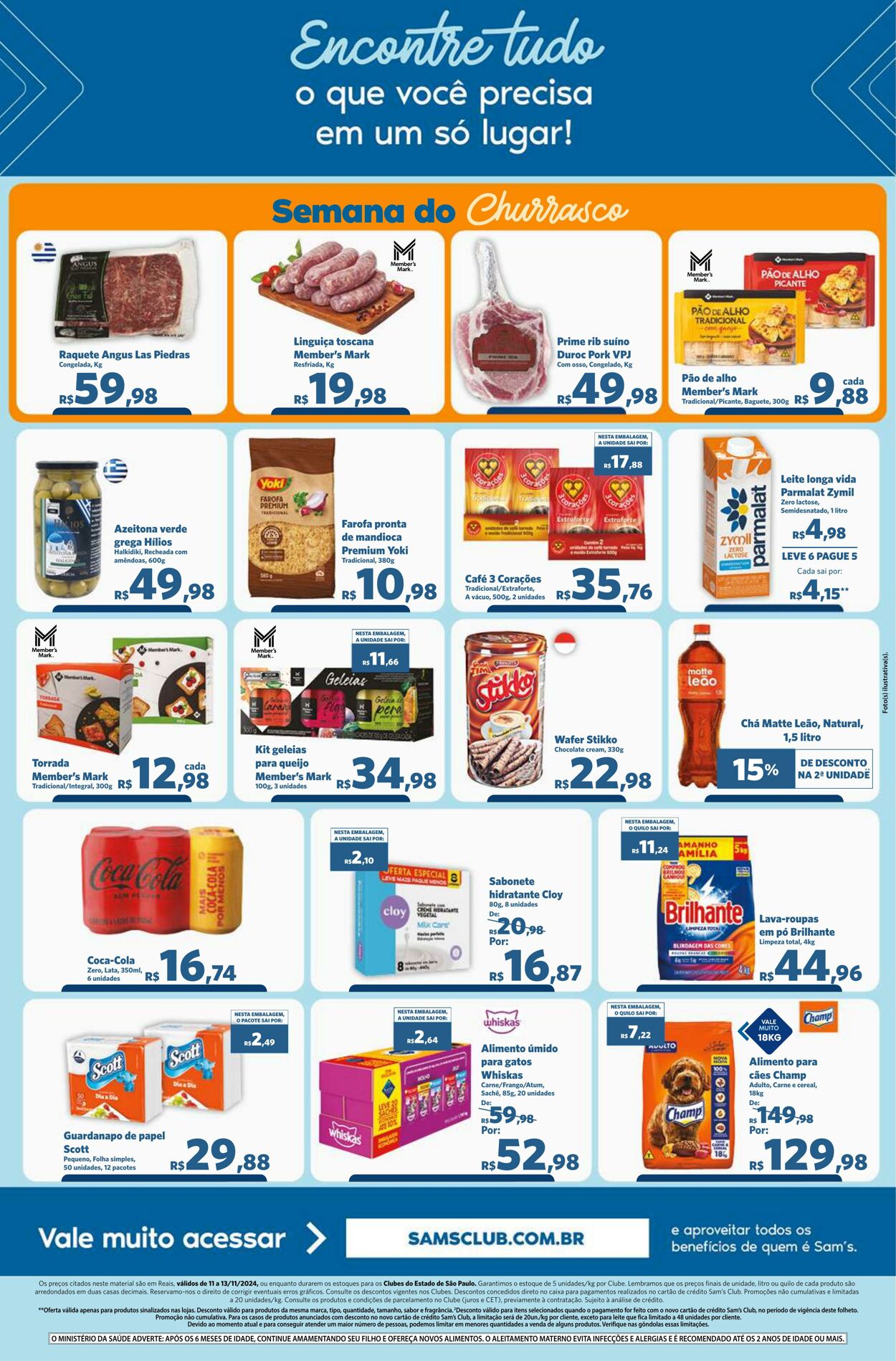 Folheto Sam's Club 11.11.2024 - 13.11.2024