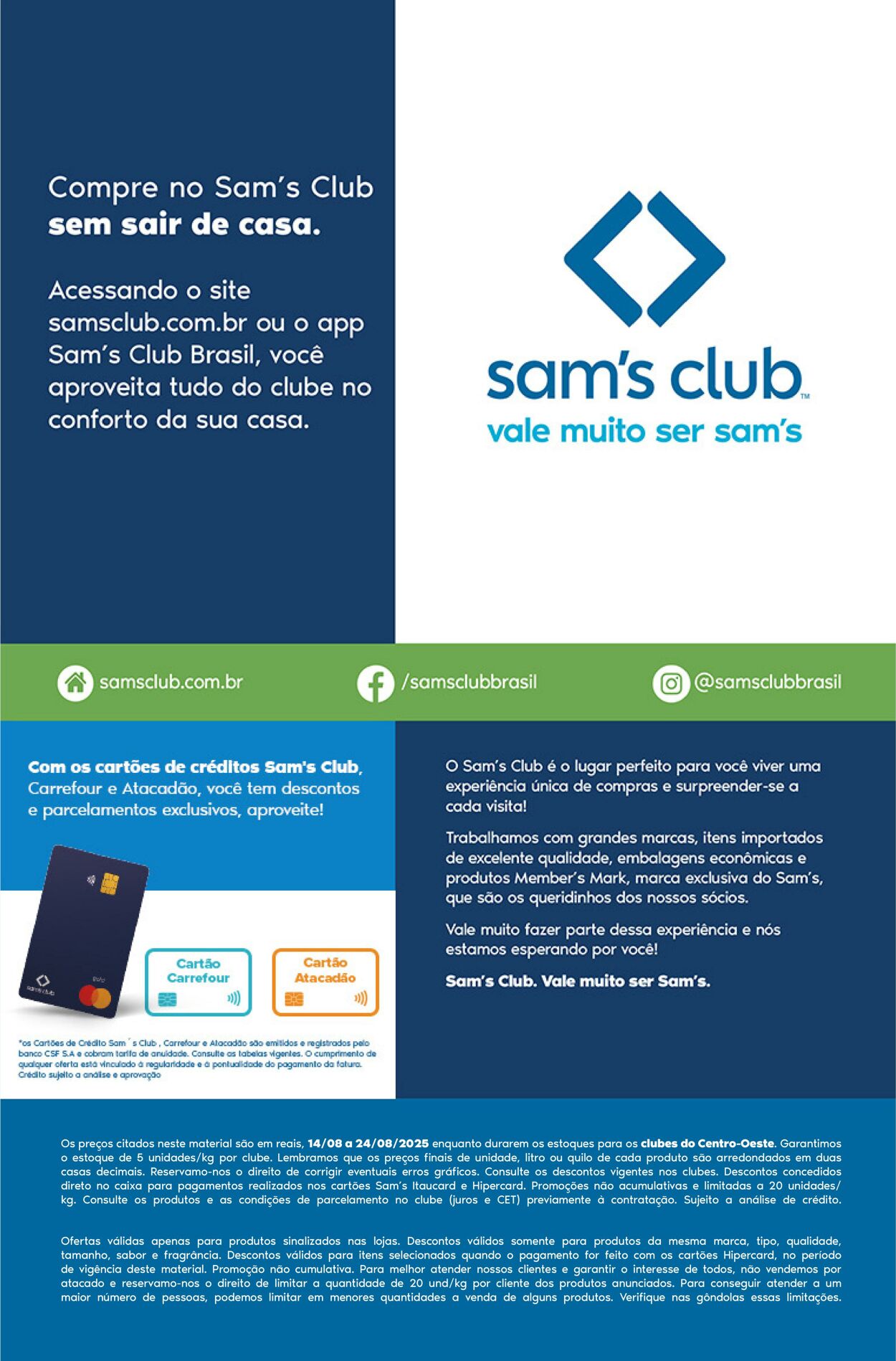 Folheto Sam's Club 14.08.2025 - 24.08.2025