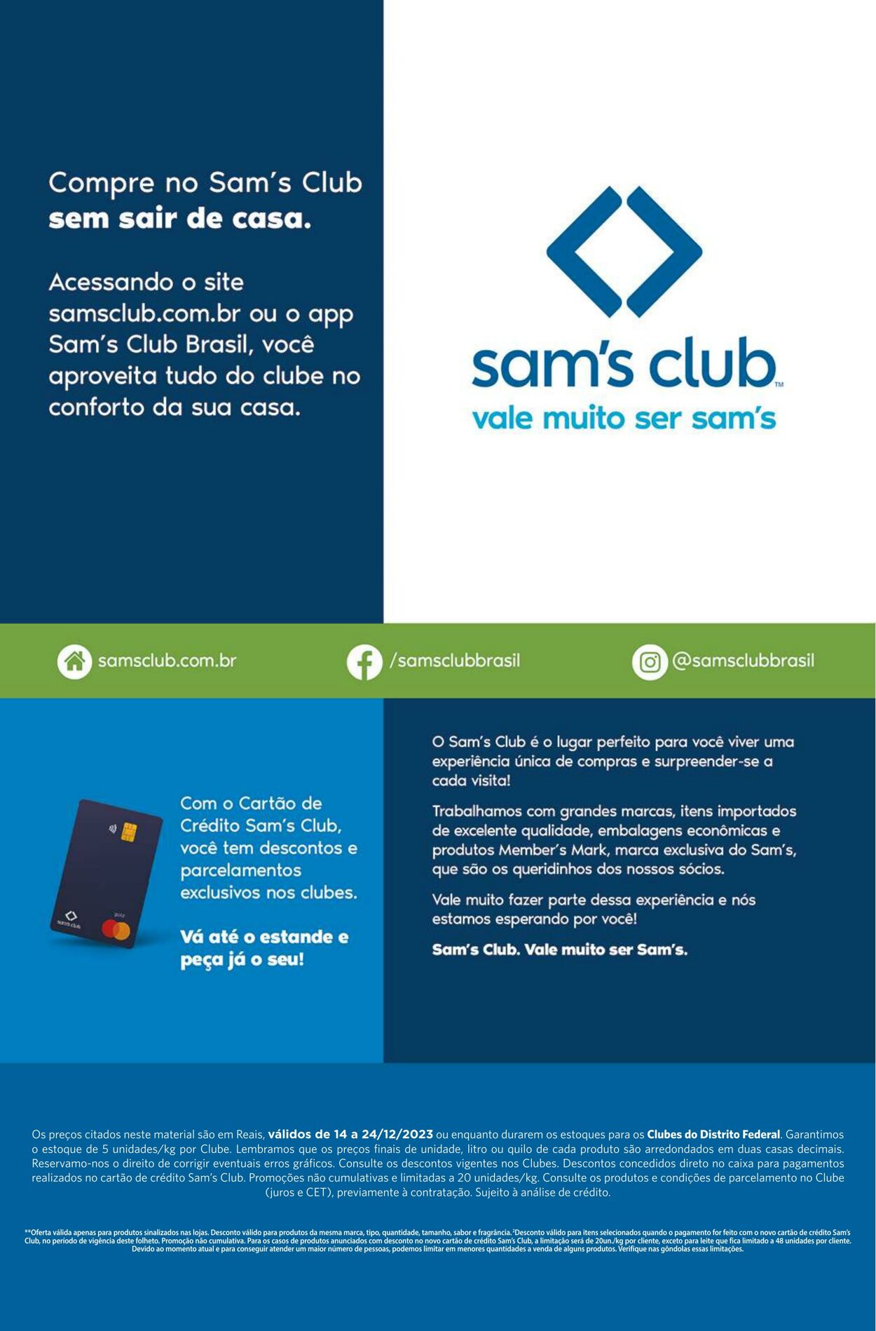 Folheto Sam's Club 14.12.2023 - 24.12.2023