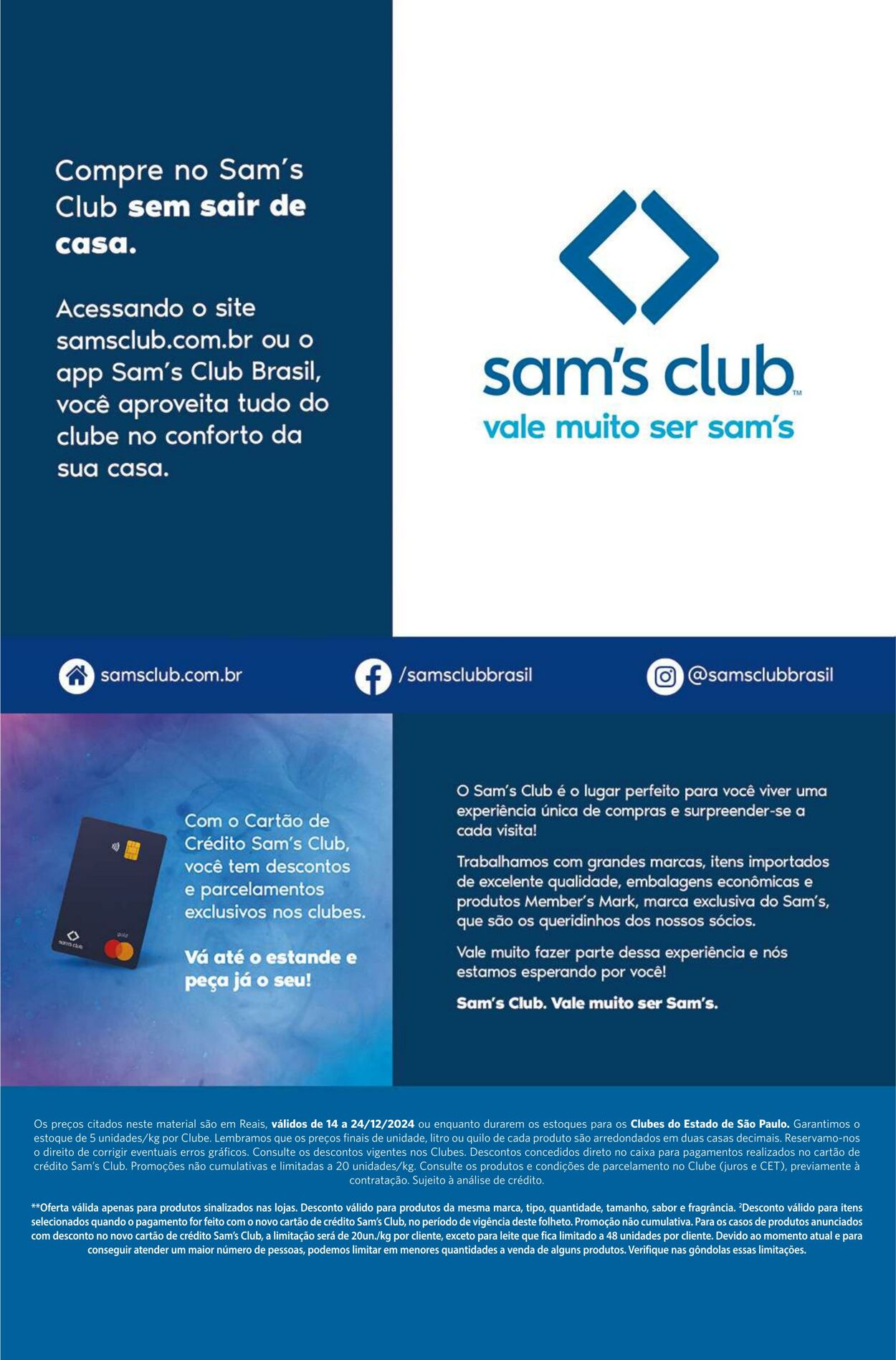 Folheto Sam's Club 14.12.2024 - 24.12.2024