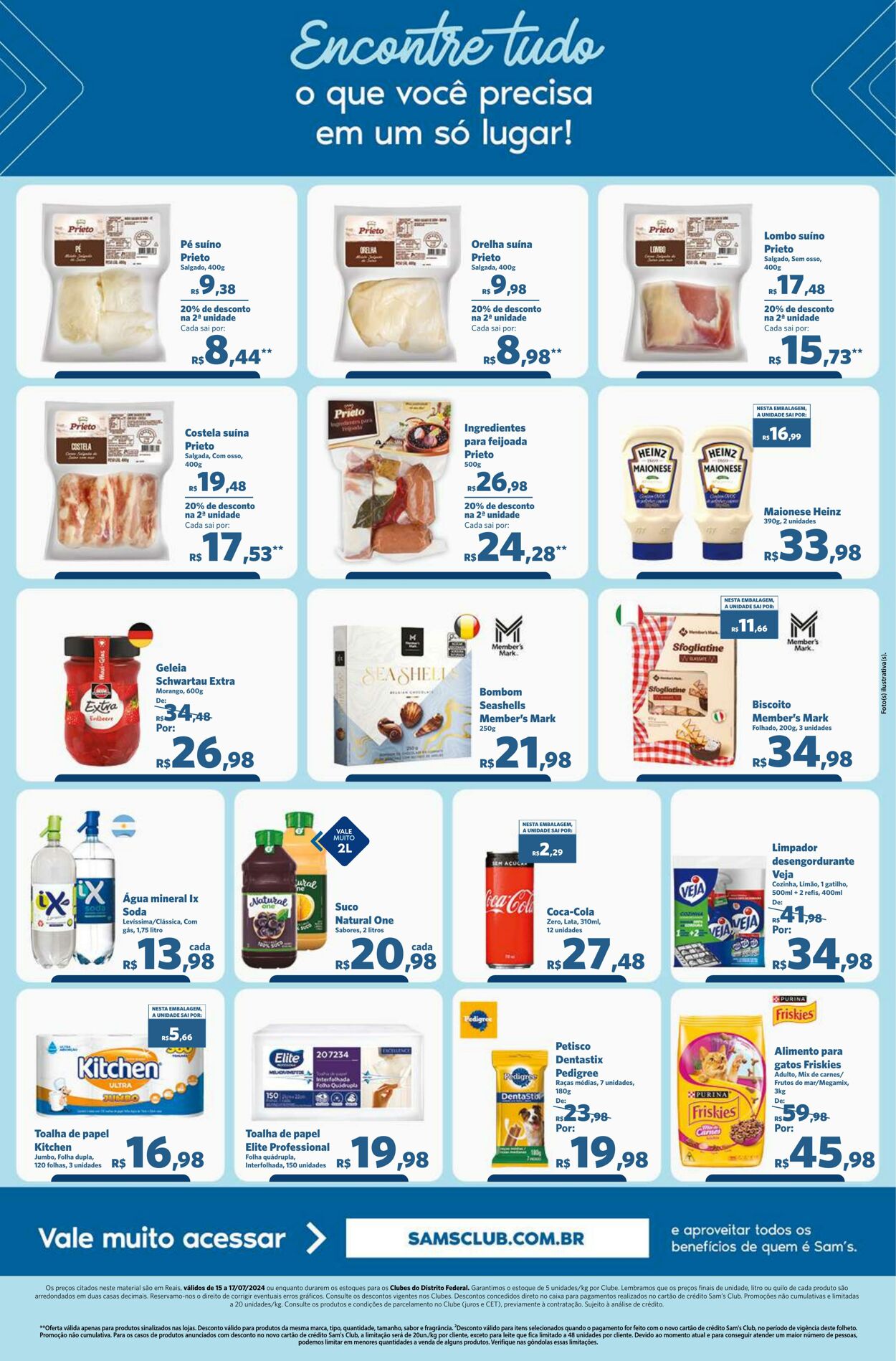 Folheto Sam's Club 15.07.2024 - 17.07.2024