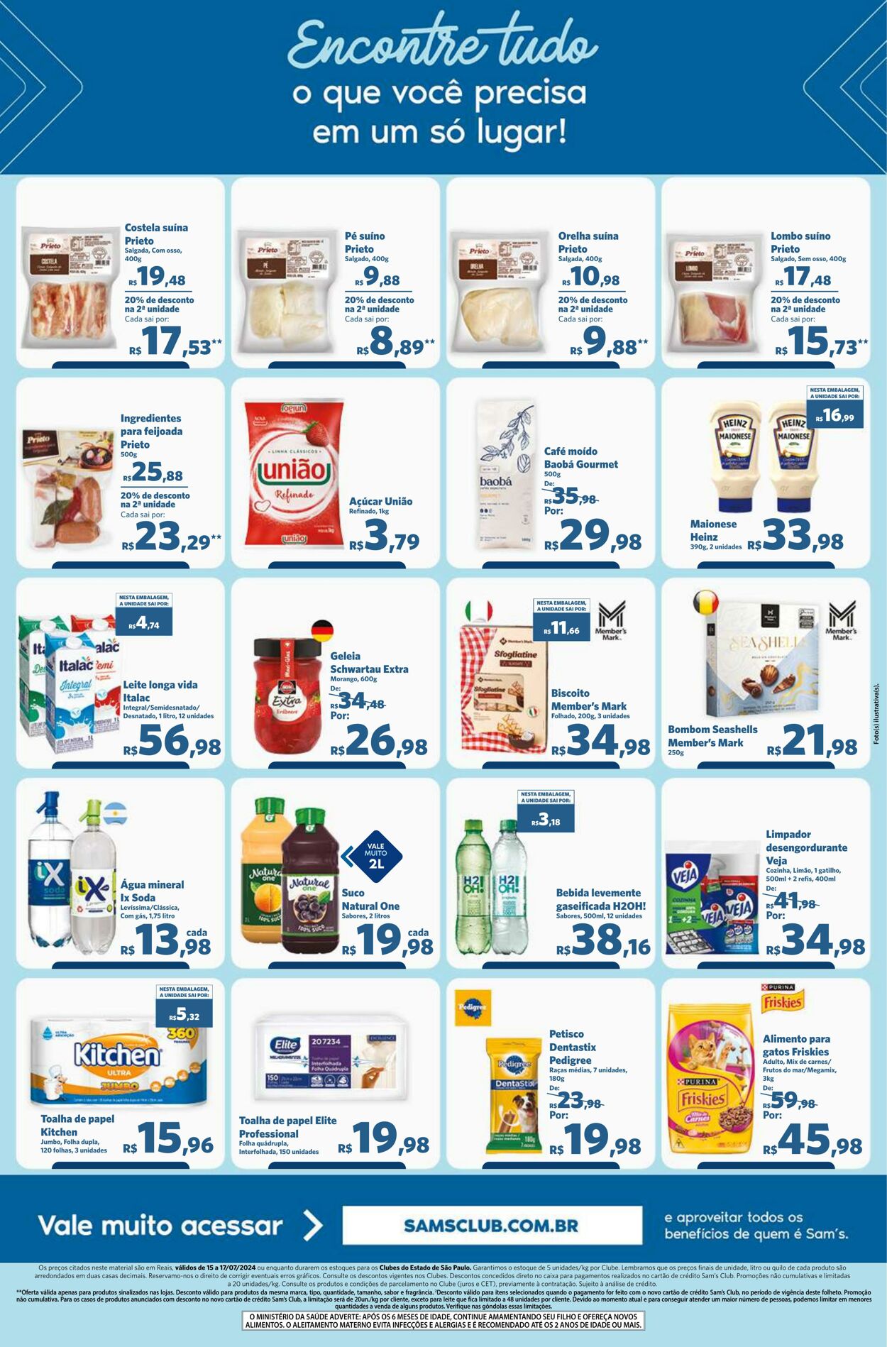 Folheto Sam's Club 15.07.2024 - 17.07.2024