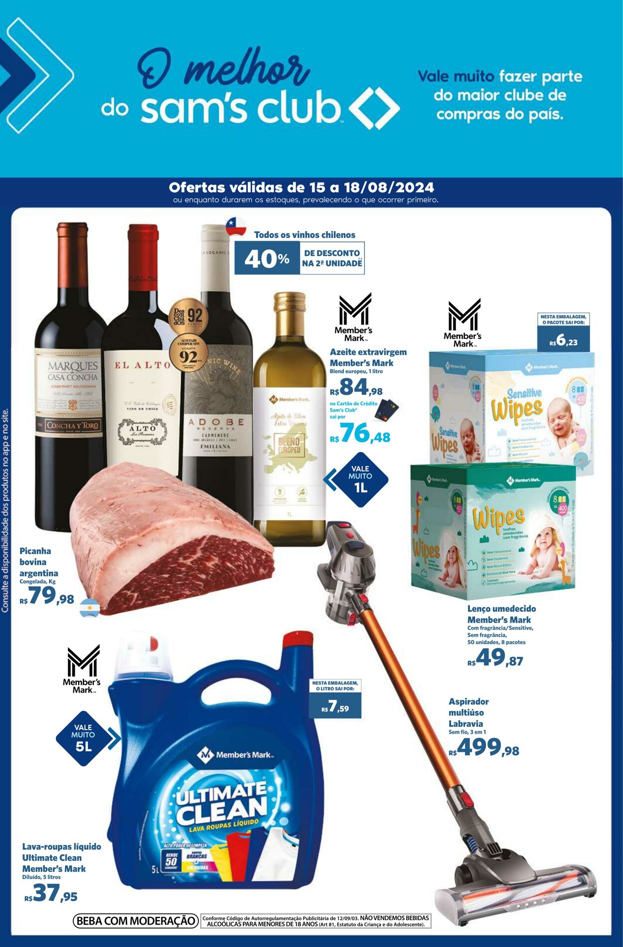 Folheto Sam's Club 15.08.2024 - 18.08.2024